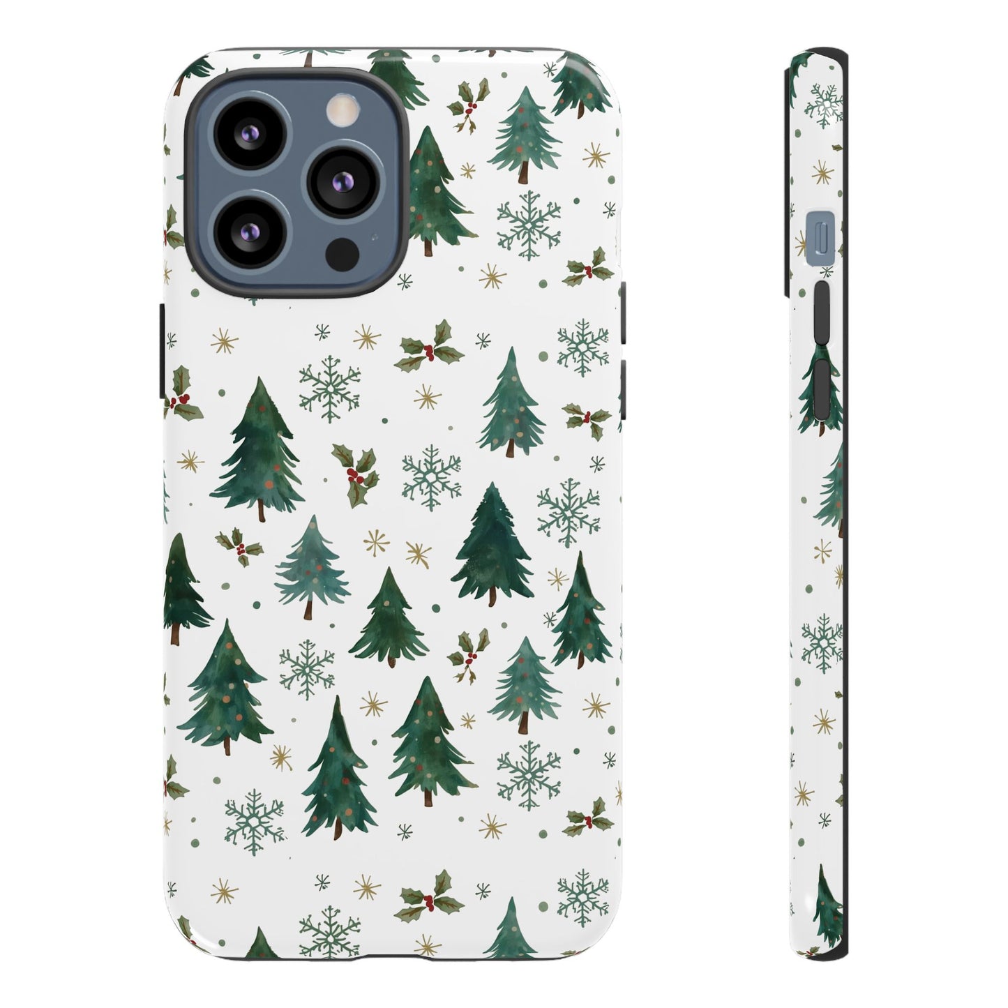 Winter Forest Phone Case, Christmas-Themed Dual Layer Phone Case for Iphone 17, 16, 15 & Samsung