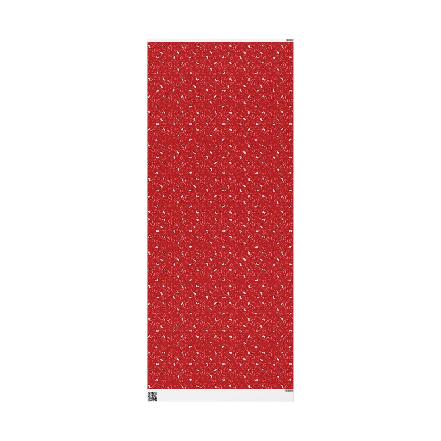 Red Heart Pattern Wrapping Paper — Romantic Gift Wrap for Valentine’s Day & Anniversaries