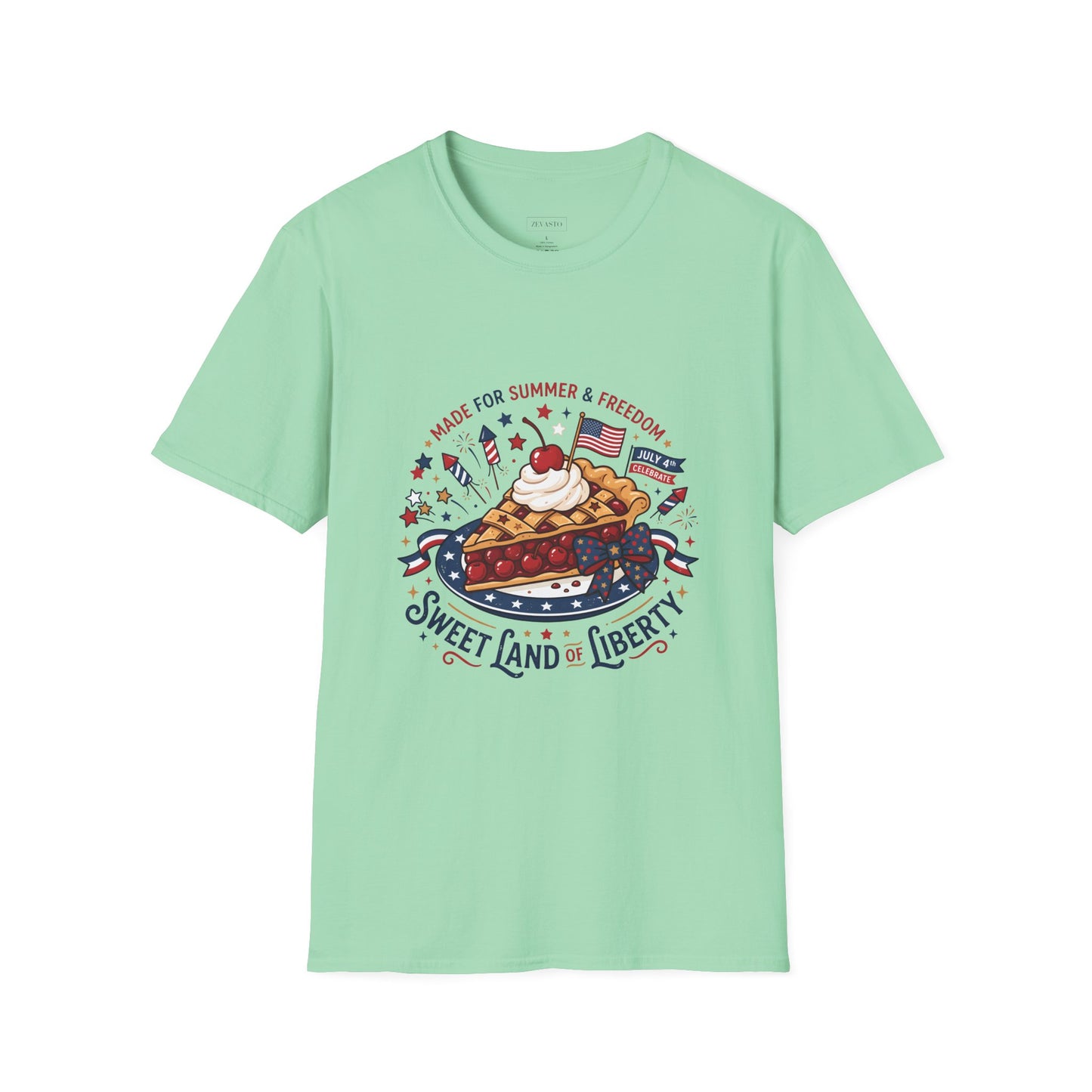 Sweet Land of Liberty Pie T-Shirt — Patriotic 4th of July Dessert Graphic Tee