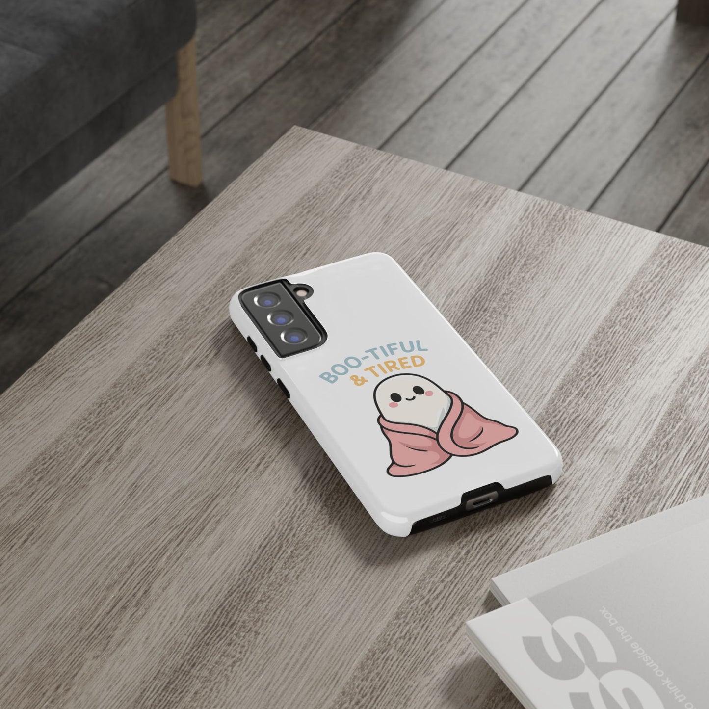 Boo-tiful & Tired Phone Case, Halloween-Themed Design