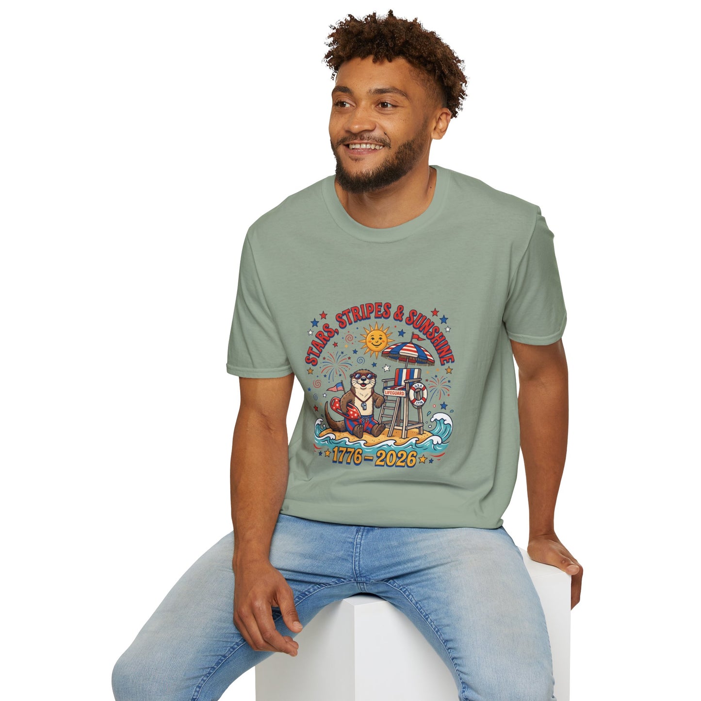 Stars, Stripes & Sunshine T-Shirt — Patriotic 1776–2026 Summer Tee, 4th of July Shirt