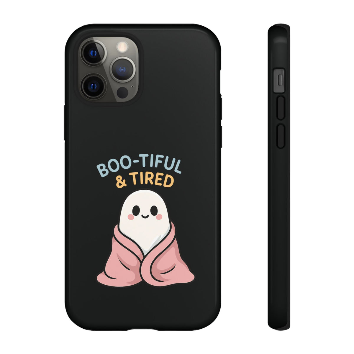 Boo-tiful & Tired Phone Case, Halloween-Themed Design