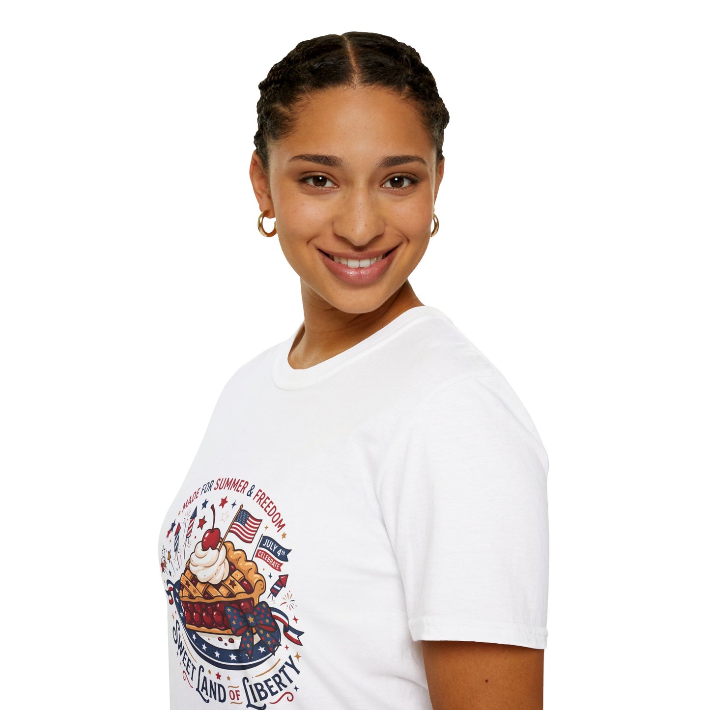 Sweet Land of Liberty Pie T-Shirt — Patriotic 4th of July Dessert Graphic Tee