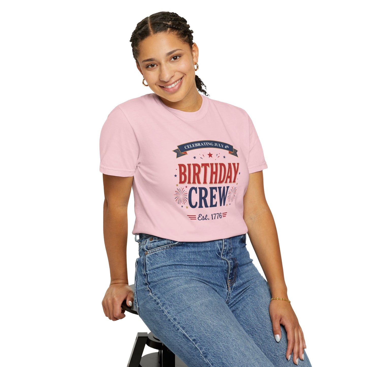 Birthday Crew T-Shirt — Patriotic Celebration Tee, 4th of July Shirt, Independence Day Gift
