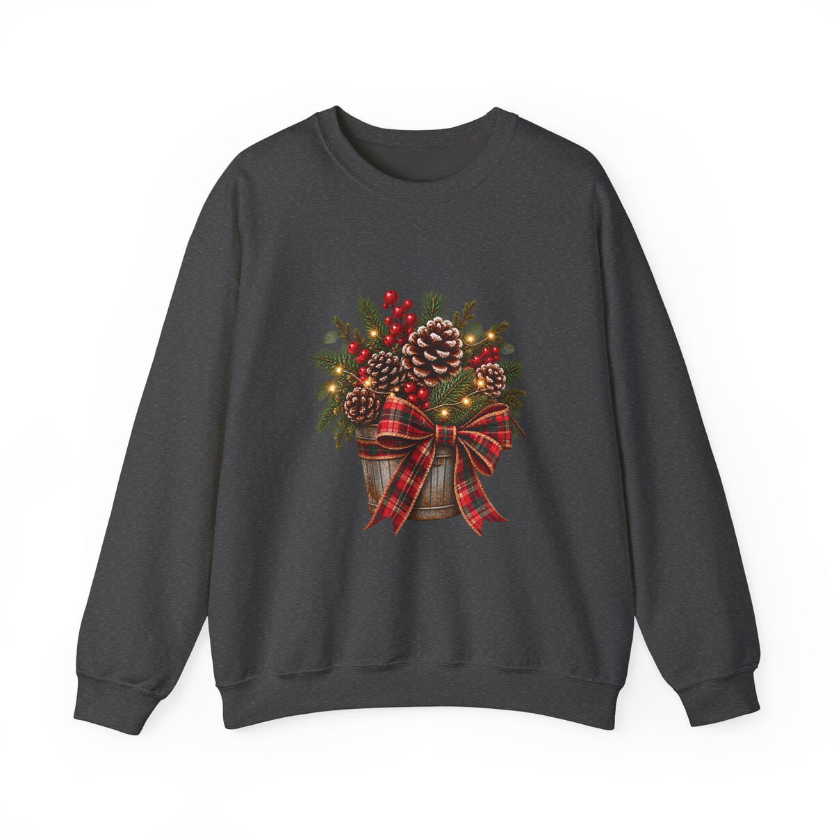 Christmas Pinecone Basket Crewneck Sweatshirt