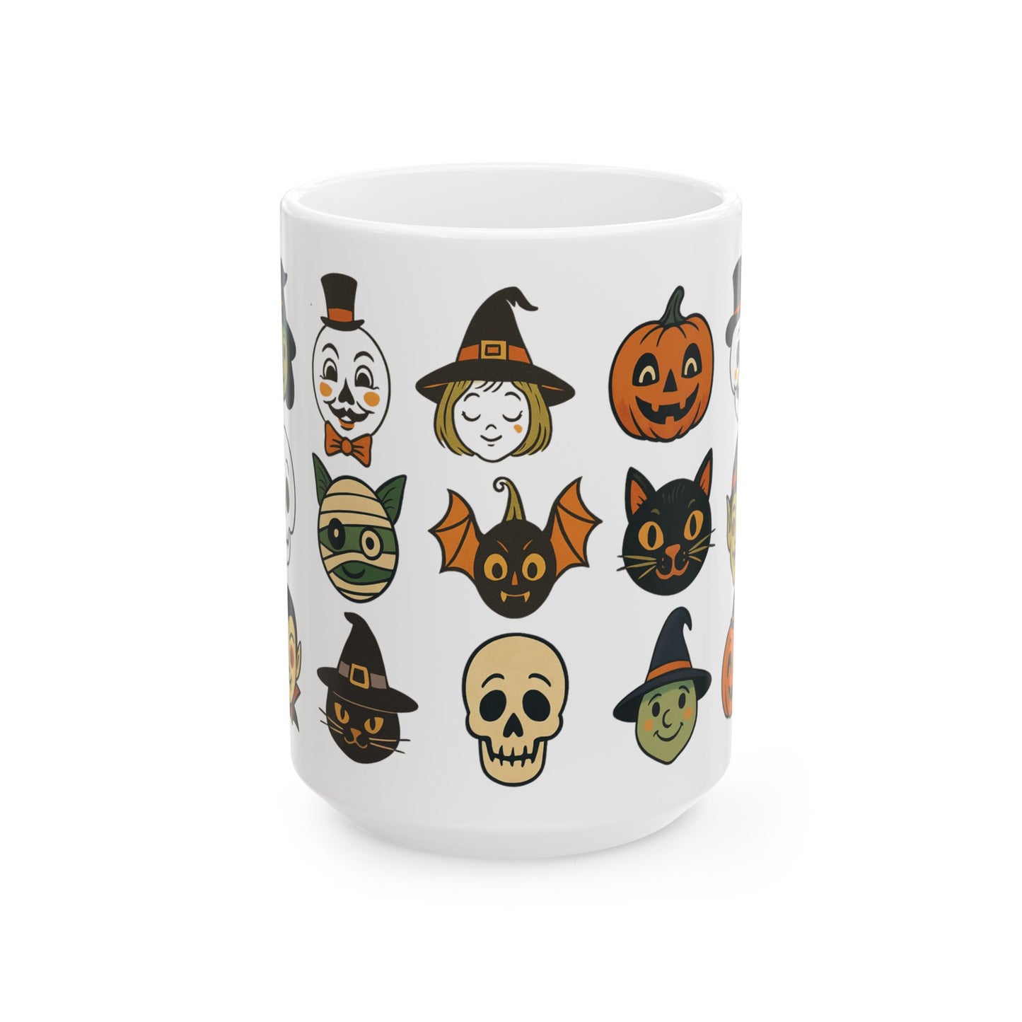 Halloween Themed Ceramic Mug, Spooky Coffee Cup