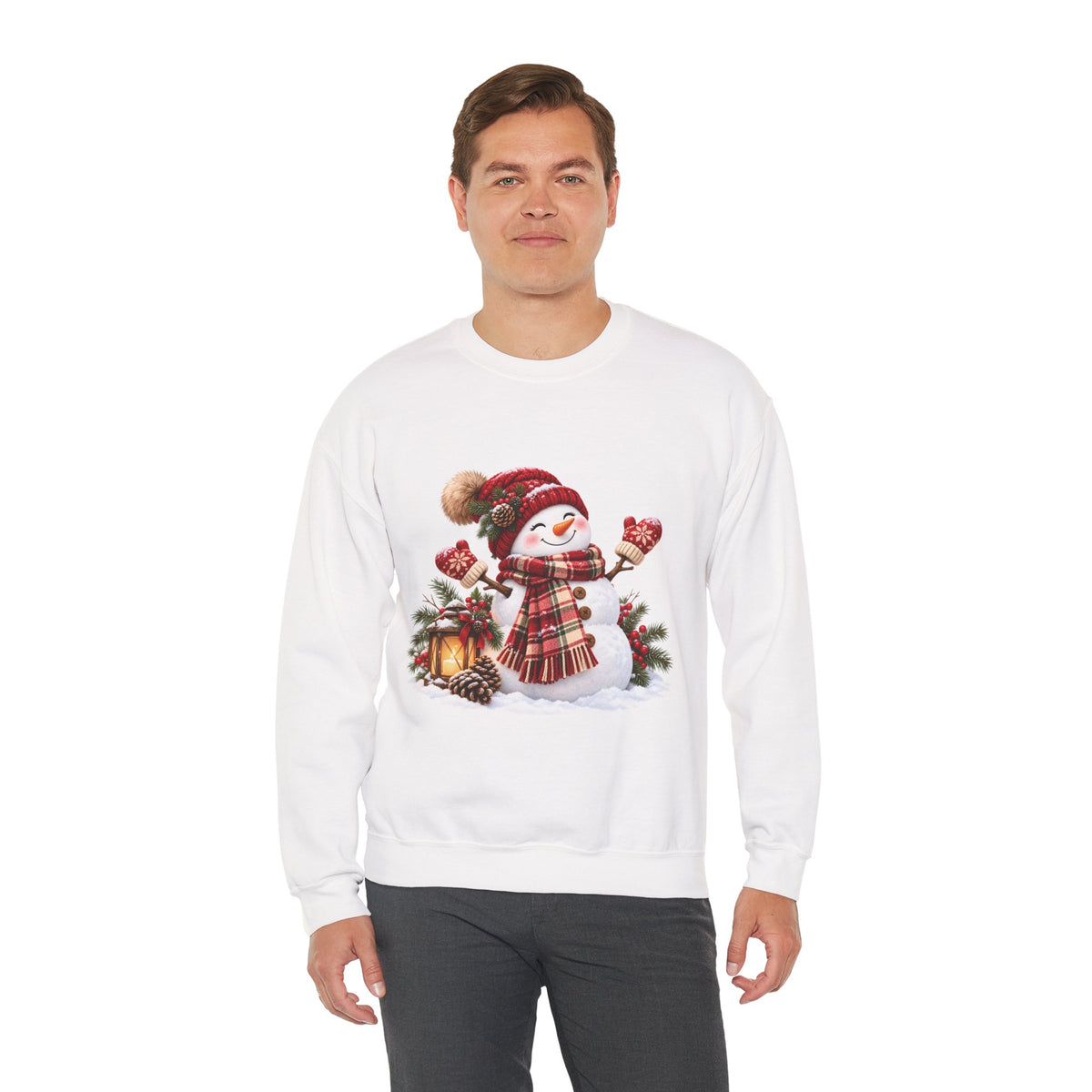 Snowman Holiday Sweatshirt - Cozy Christmas Unisex Sweatshirt