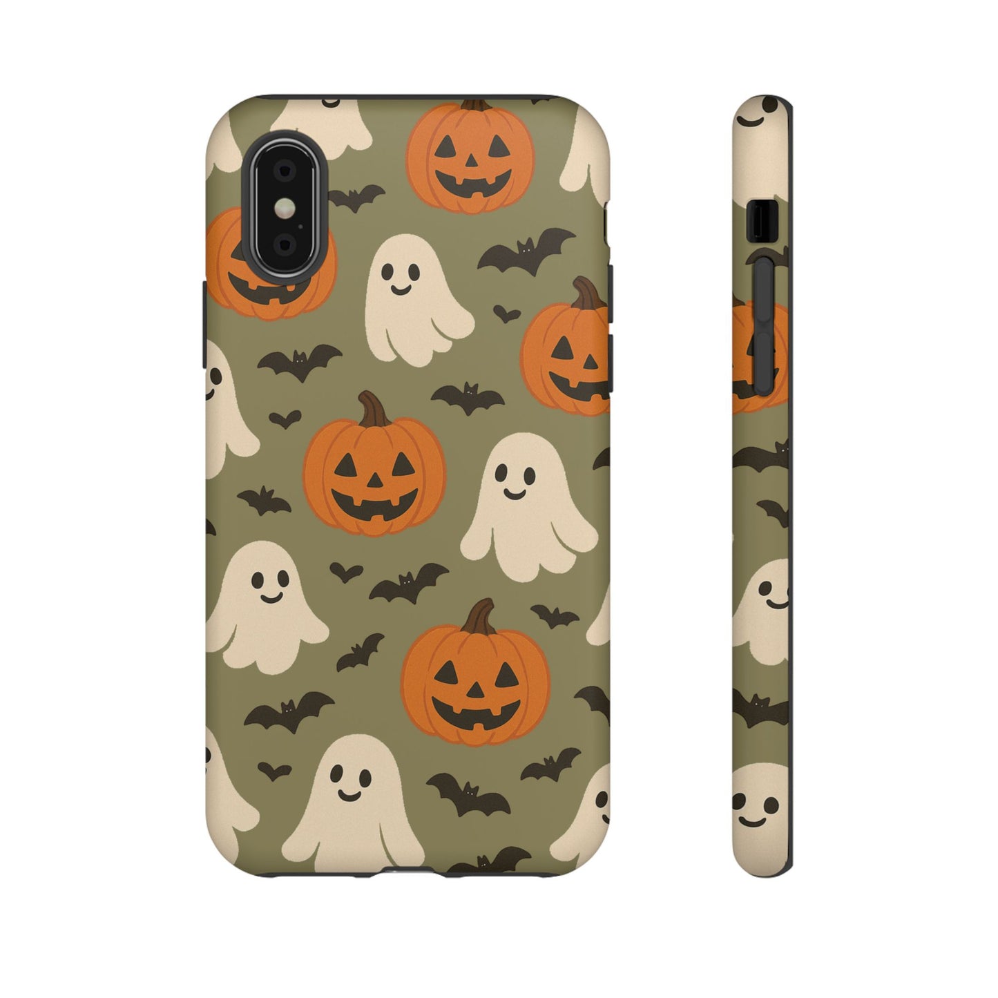 Halloween Phone Case with Ghosts and Pumpkins, Cute Fall Phone Cover, Spooky Season Accessory, Halloween Gift