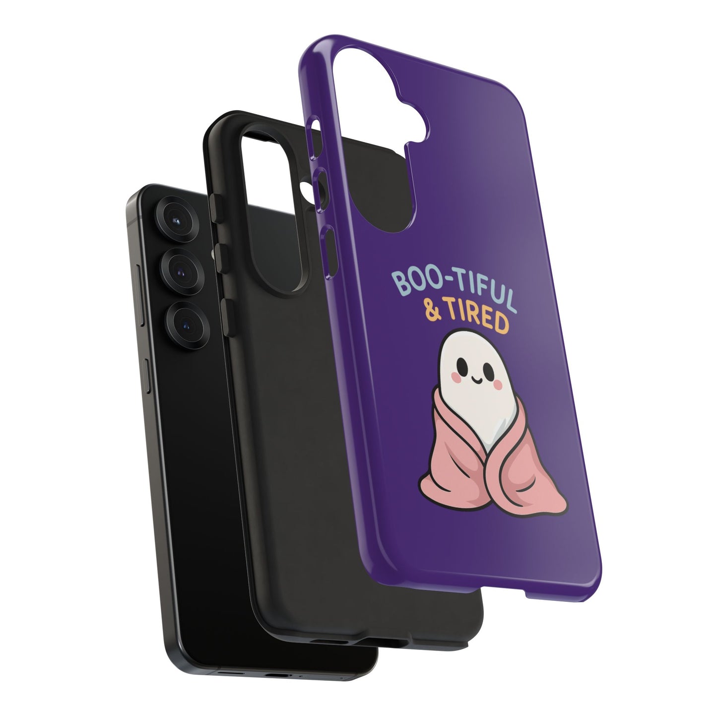 Boo-Tiful & Tired Phone Case, Halloween-Themed Design