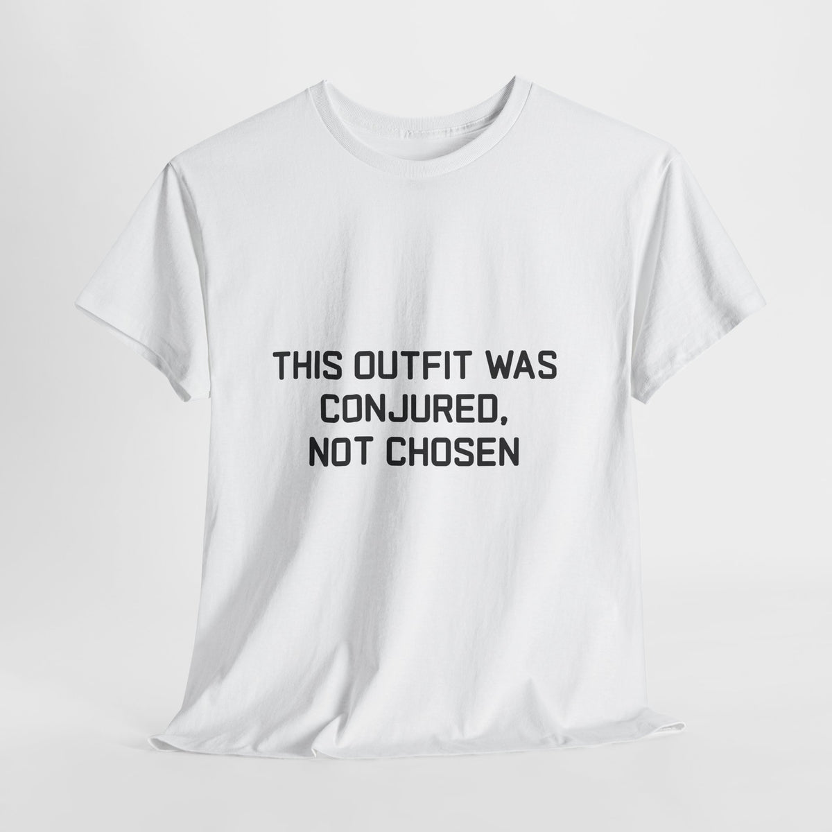 Unisex Heavy Cotton Tee - 'This Outfit Was Conjured, Not Chosen' - Funny Halloween T-shirt