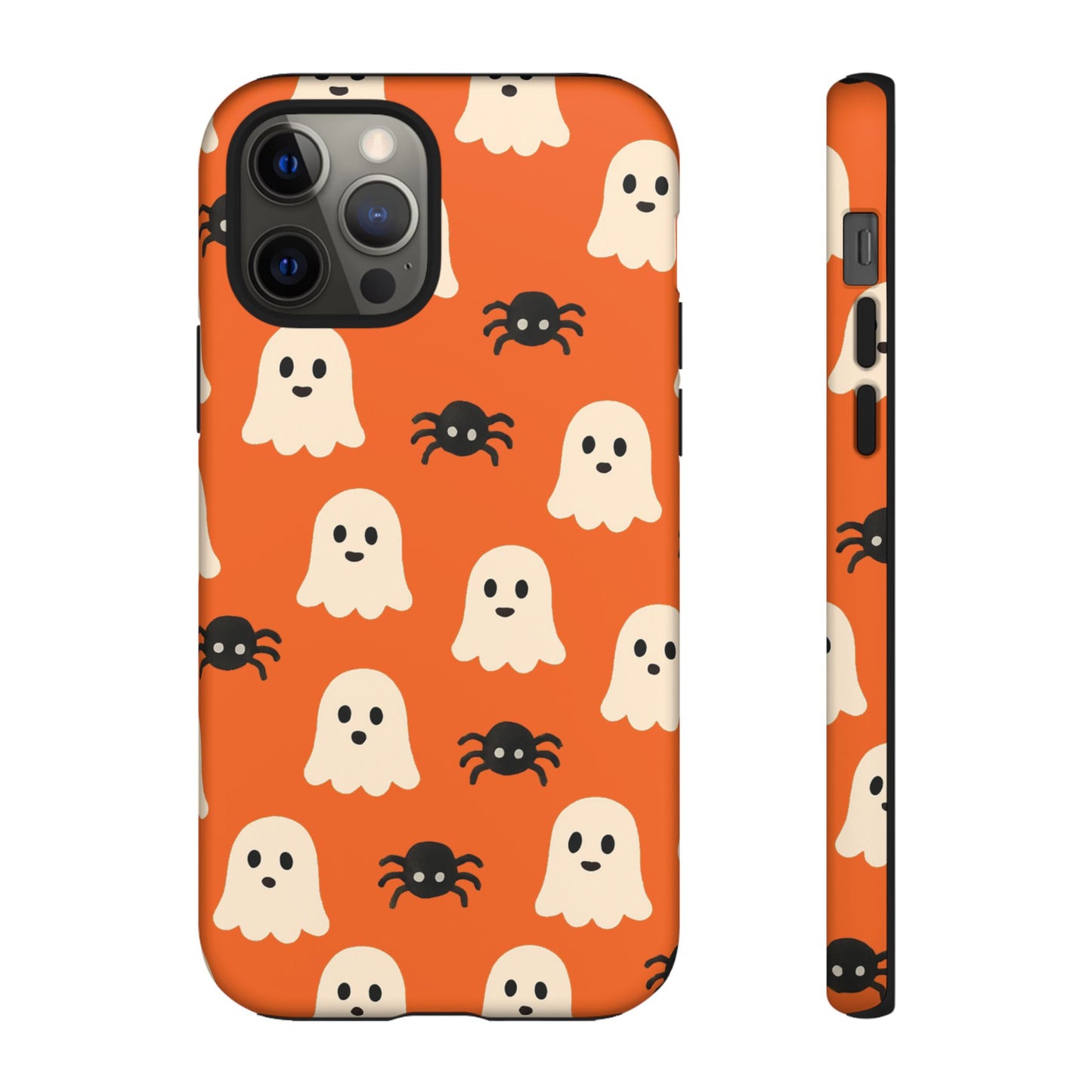 Cute Halloween Phone Case with Ghosts and Spiders, Spooky Gift, Fall Accessory, Unique Halloween Decor, Mobile Protection