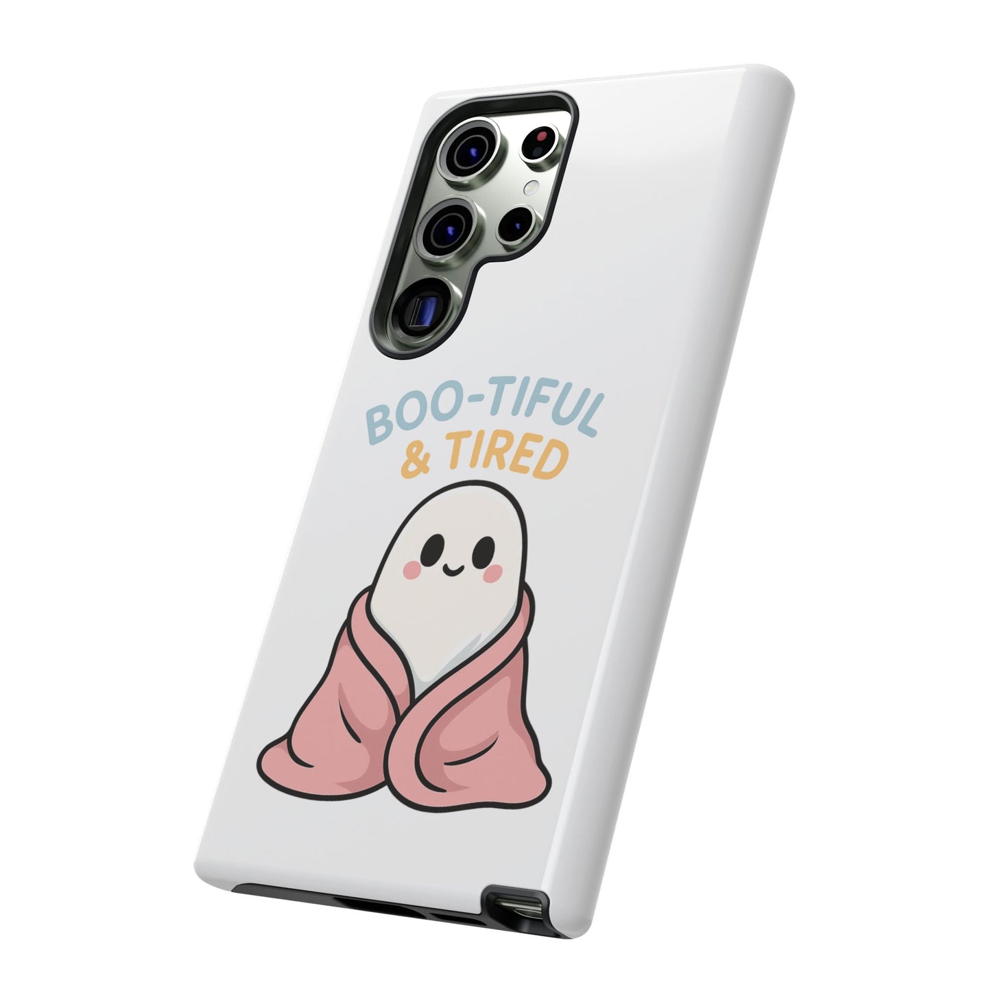Boo-tiful & Tired Phone Case, Halloween-Themed Design