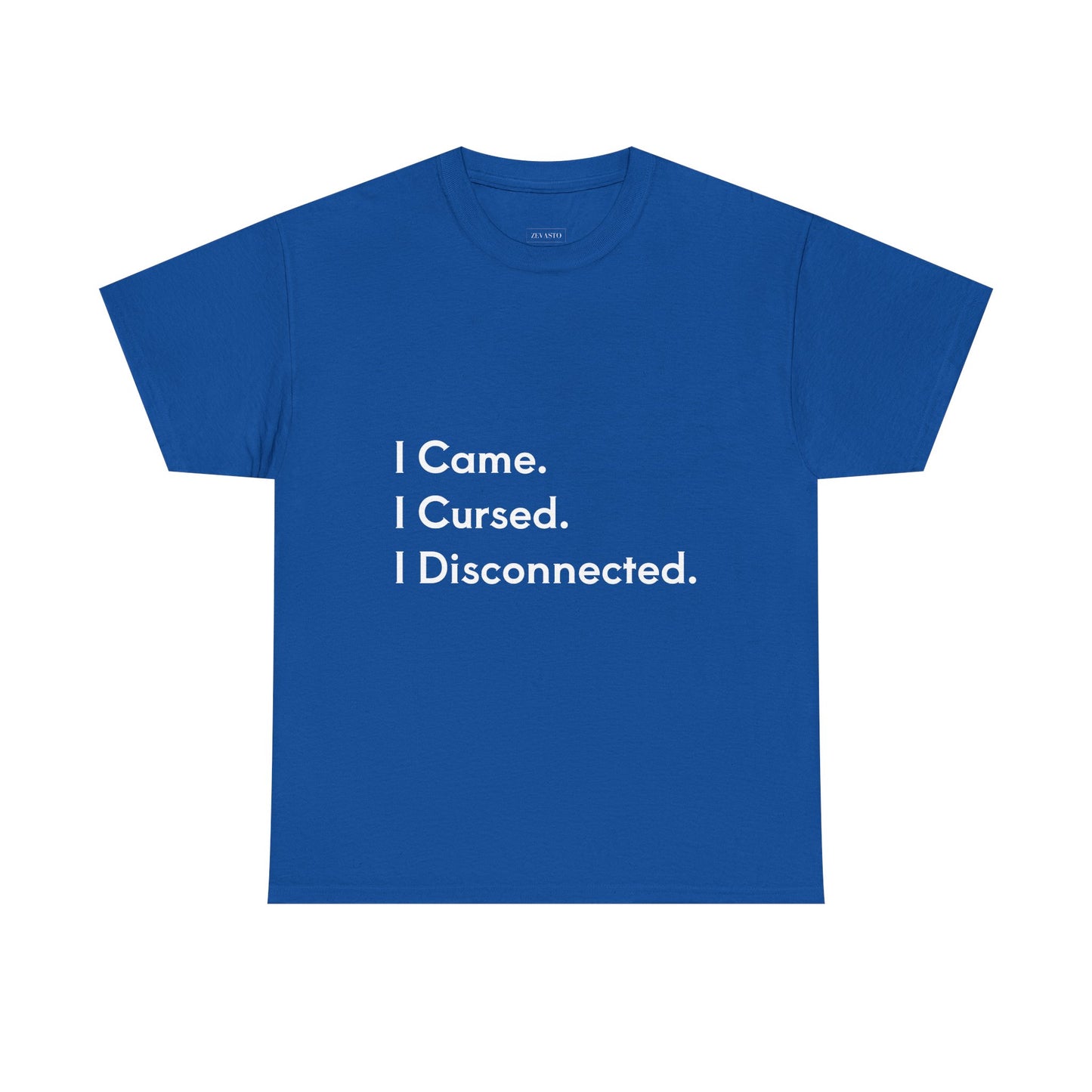 I Came I Cursed I Disconnected Unisex Heavy Cotton Tee, Funny Halloween T-Shirt