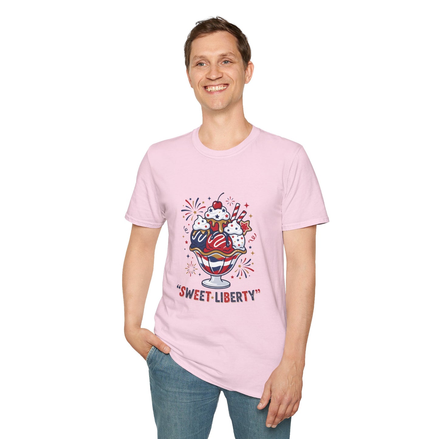 Sweet Liberty Ice Cream T-Shirt — Patriotic 4th of July Sundae Tee