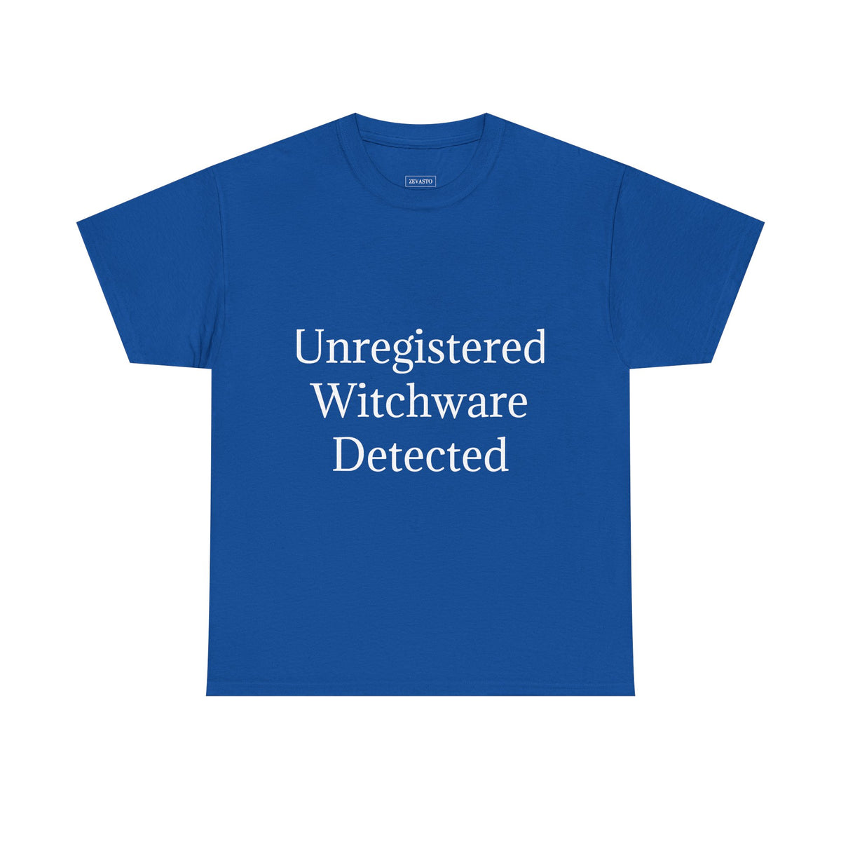 Unisex Heavy Cotton Tee - Unregistered Witchware Detected, Witchy Apparel, Halloween Tee