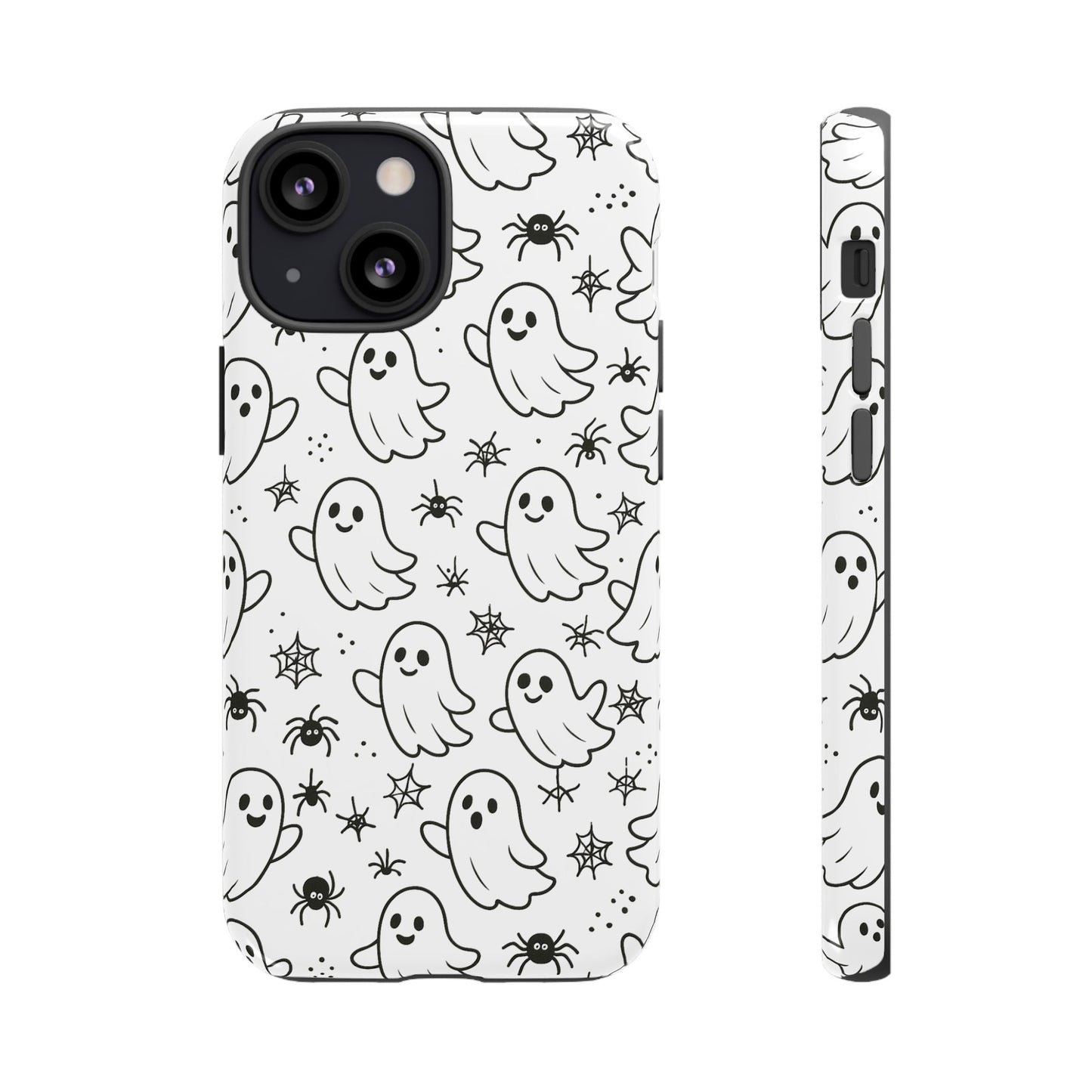 Ghostly Phone Case, Cute Halloween Phone Cover, Tough Phone Case, Spooky Phone Accessory, Ghost Pattern Design
