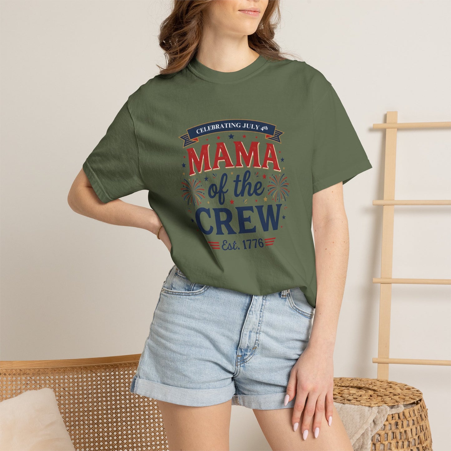 Mama of the Crew T-Shirt — Patriotic 4th of July Tee, Independence Day Shirt