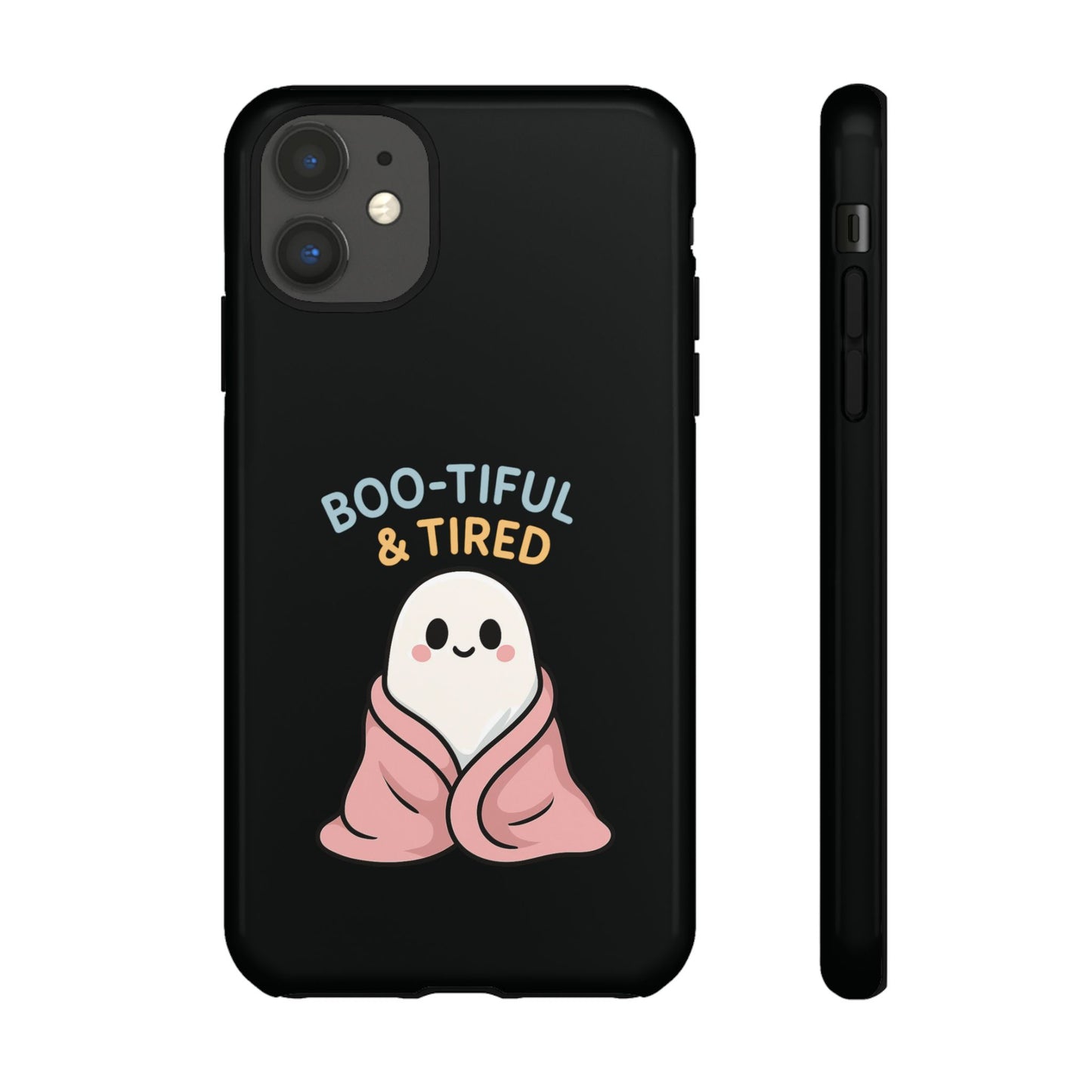 Boo-tiful & Tired Phone Case, Halloween-Themed Design