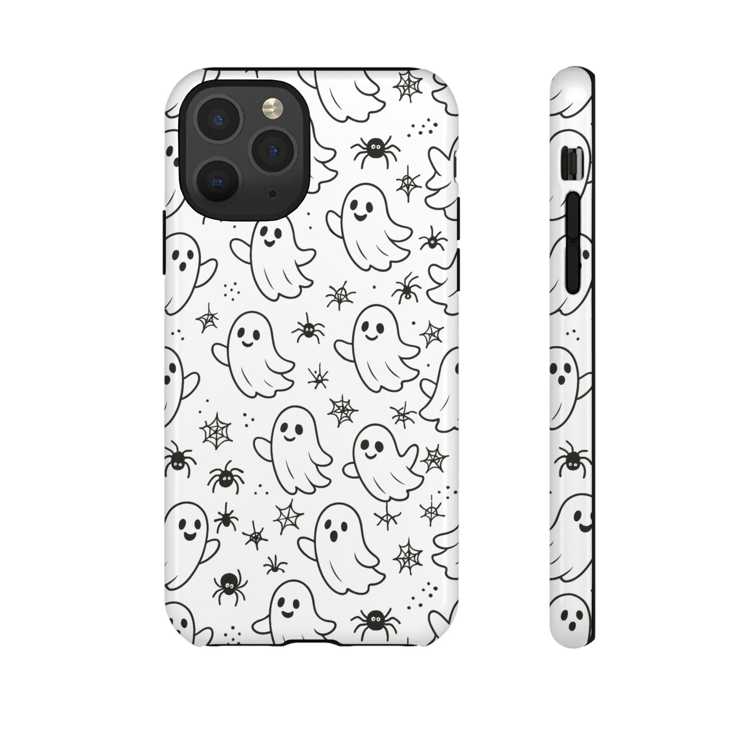 Ghostly Phone Case, Cute Halloween Phone Cover, Tough Phone Case, Spooky Phone Accessory, Ghost Pattern Design
