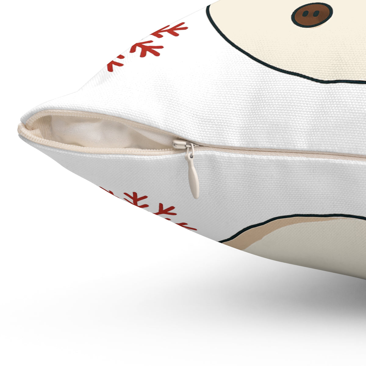 Snowman Throw Pillow — Festive Christmas Decorative Cushion