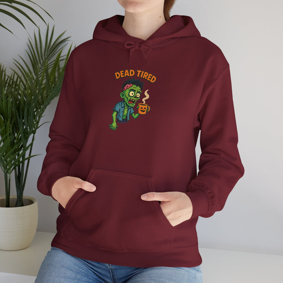 Zombie Themed Unisex Hoodie, Cozy Halloween Sweatshirt, Spooky Season Apparel