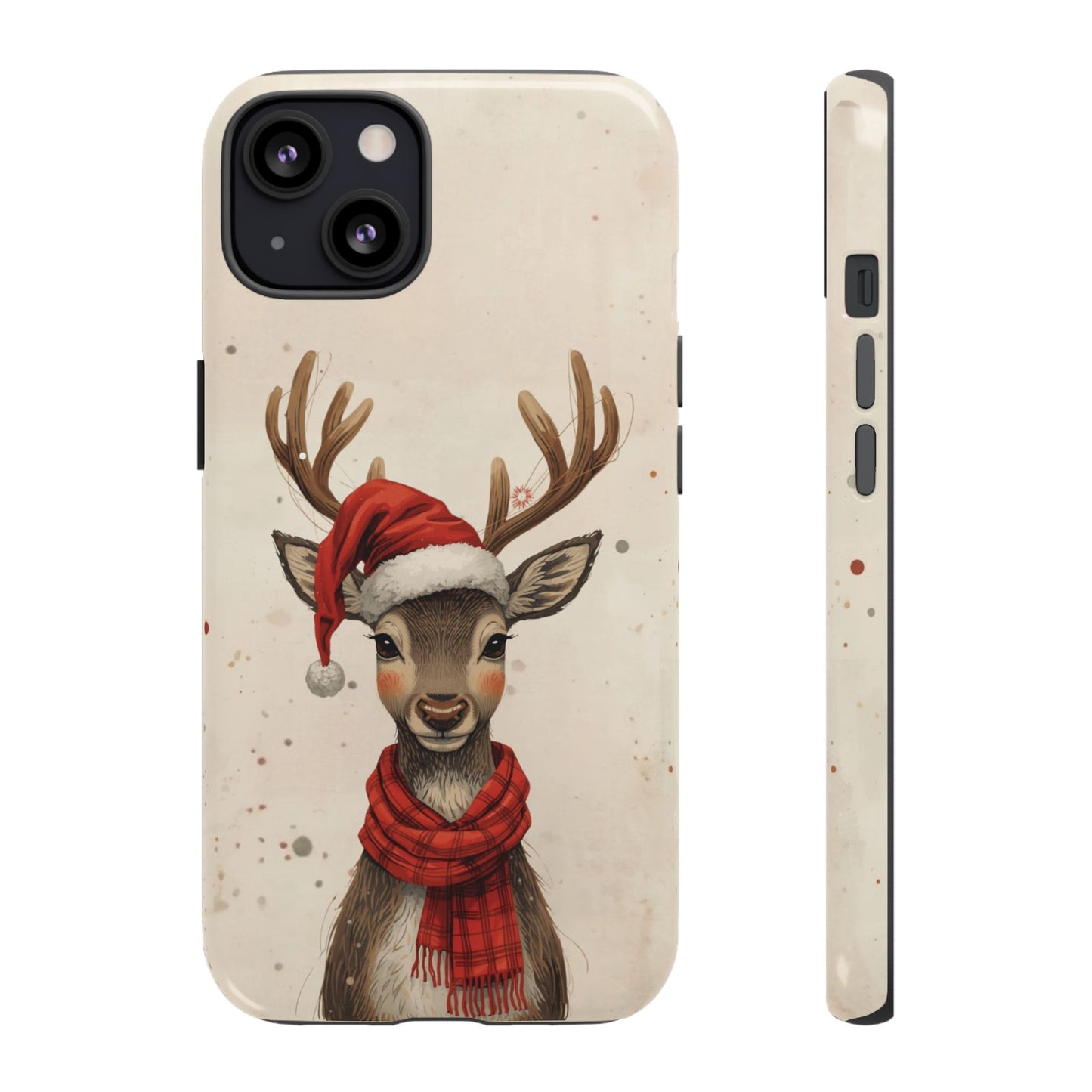 Christmas Reindeer Phone Case, Dual Layer Phone Case for Iphone 17, 16, 15, 14, 13, 12, 11