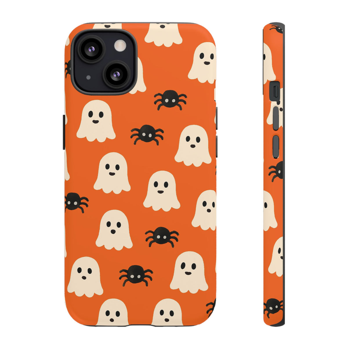 Cute Halloween Phone Case with Ghosts and Spiders, Spooky Gift, Fall Accessory, Unique Halloween Decor, Mobile Protection