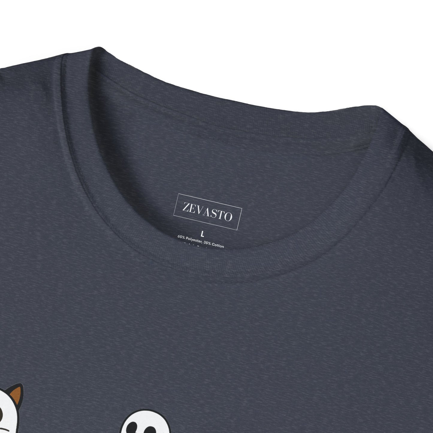 Cute Ghost Cartoon Unisex T-Shirt, Halloween Tee, Pet Lover Gift, Whimsical Shirt, Fun Casual Wear