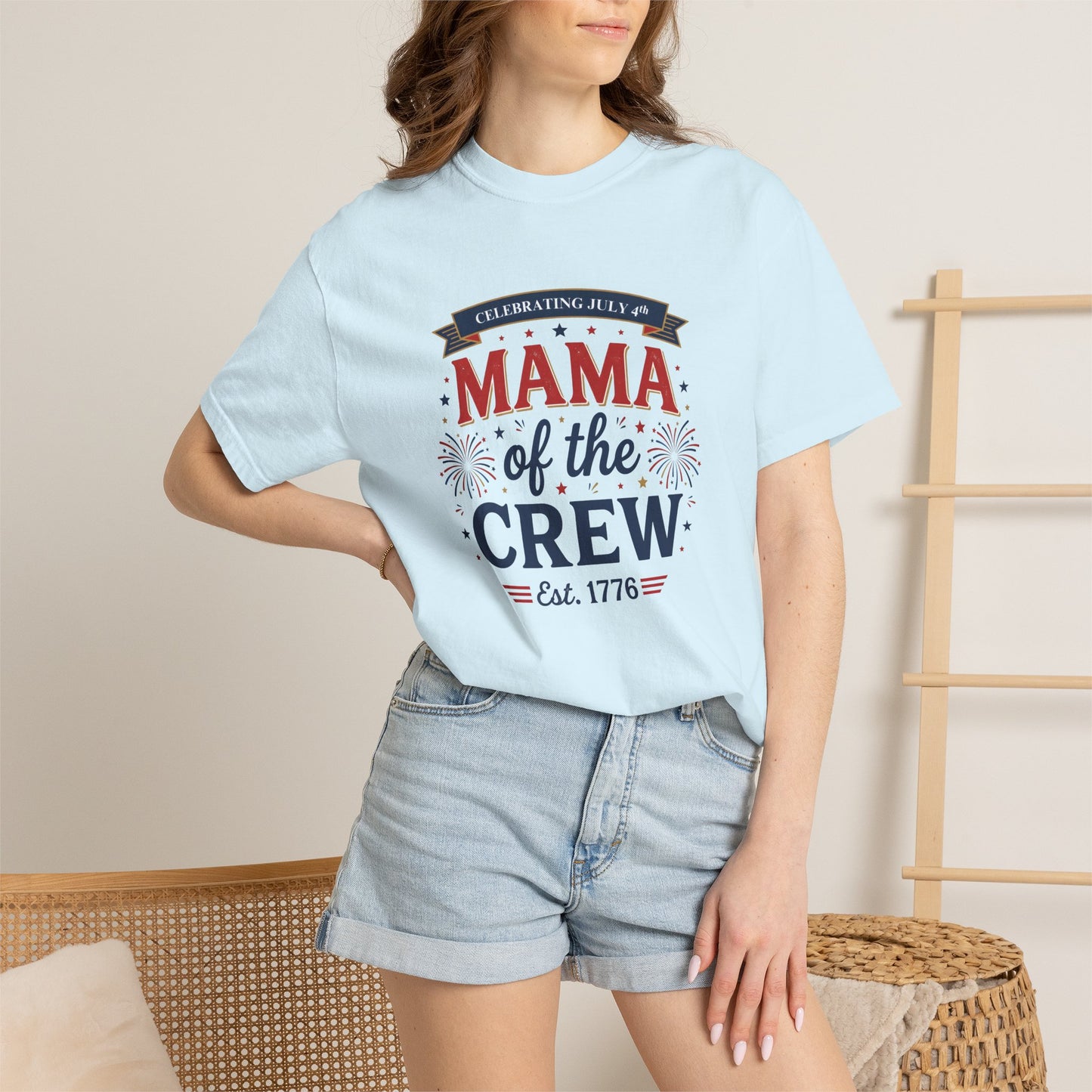 Mama of the Crew T-Shirt — Patriotic 4th of July Tee, Independence Day Shirt