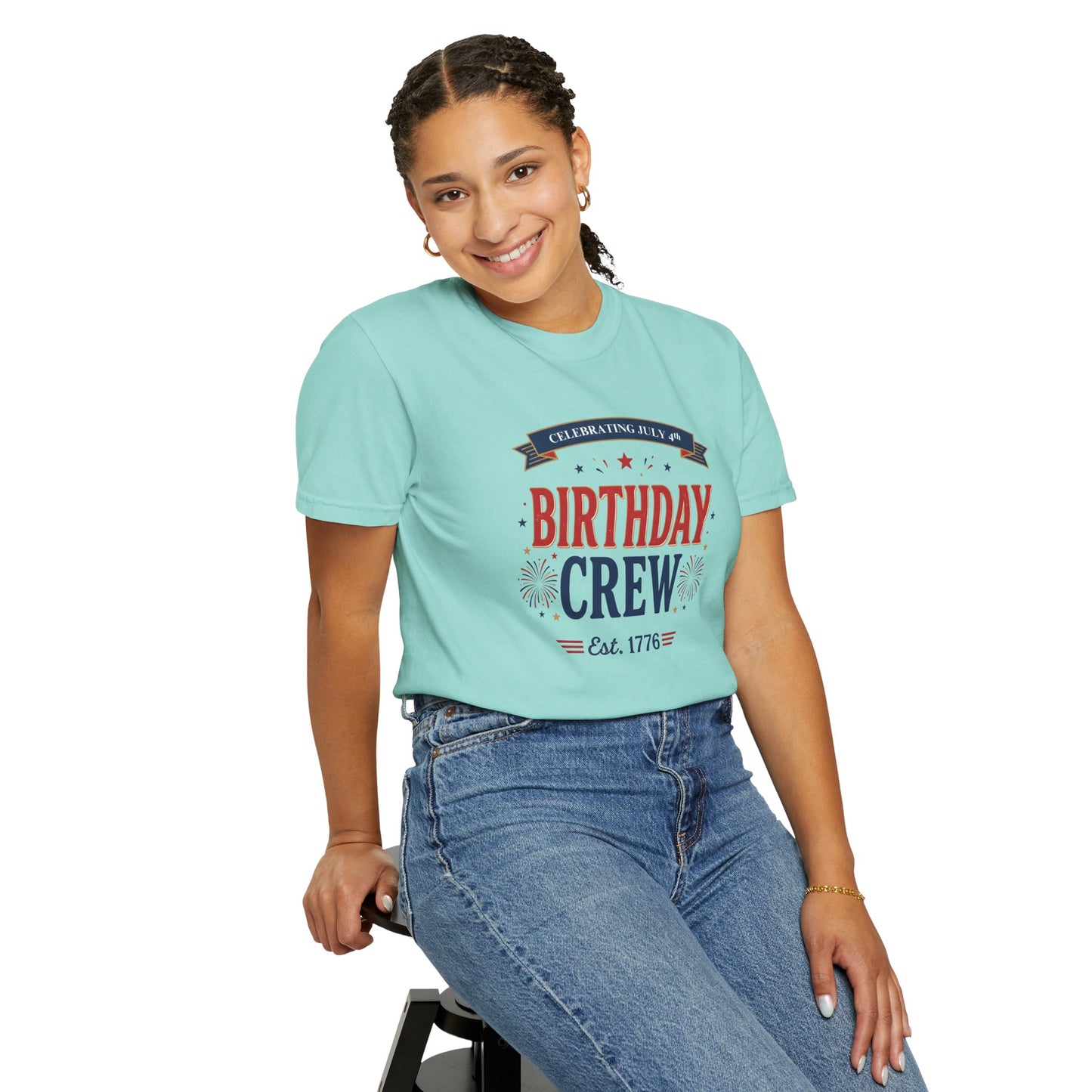 Birthday Crew T-Shirt — Patriotic Celebration Tee, 4th of July Shirt, Independence Day Gift