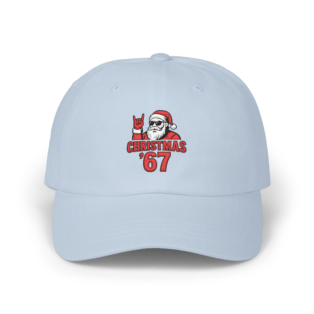 Christmas Cap — Retro Santa 'Christmas '67' Embroidered Holiday Hat