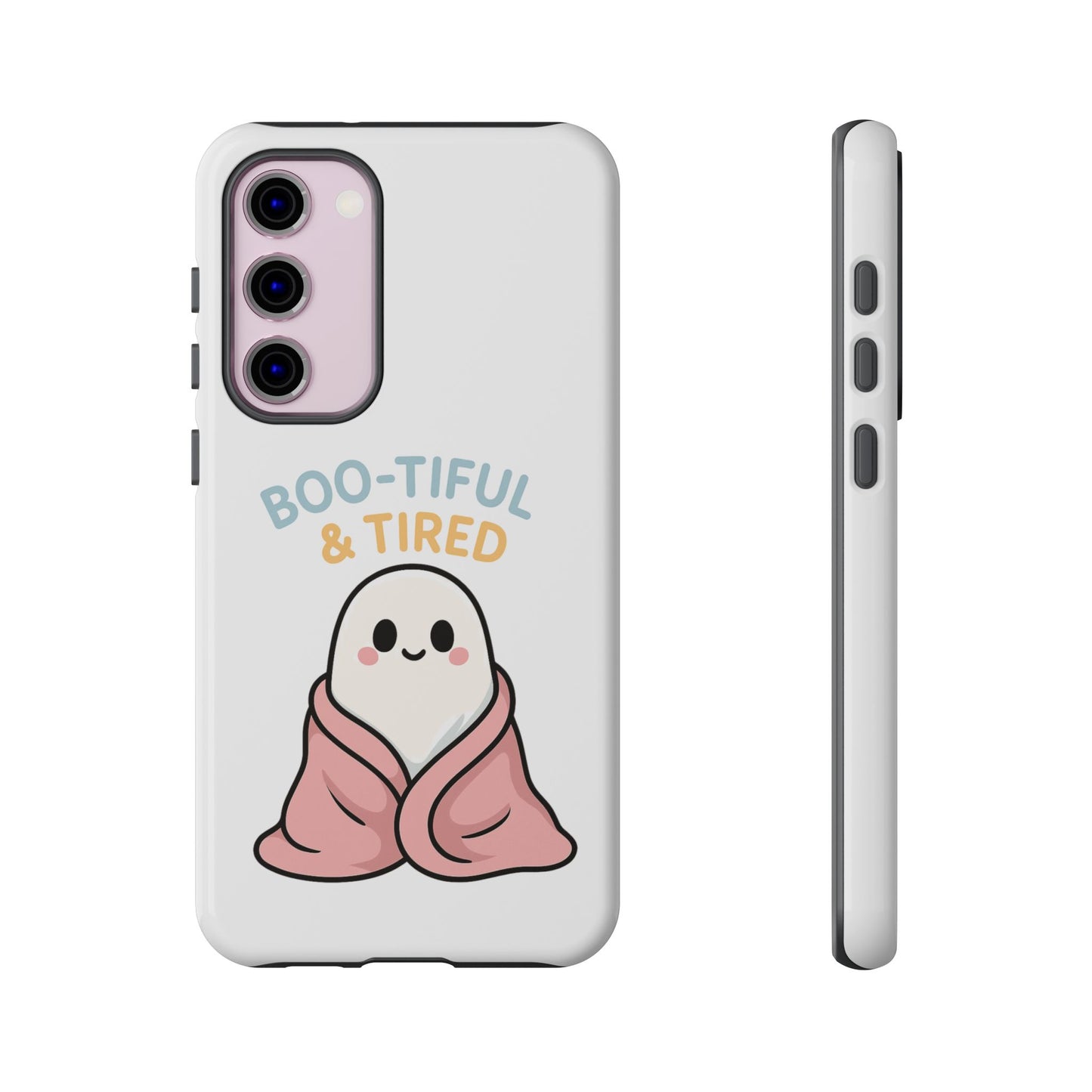 Boo-tiful & Tired Phone Case, Halloween-Themed Design
