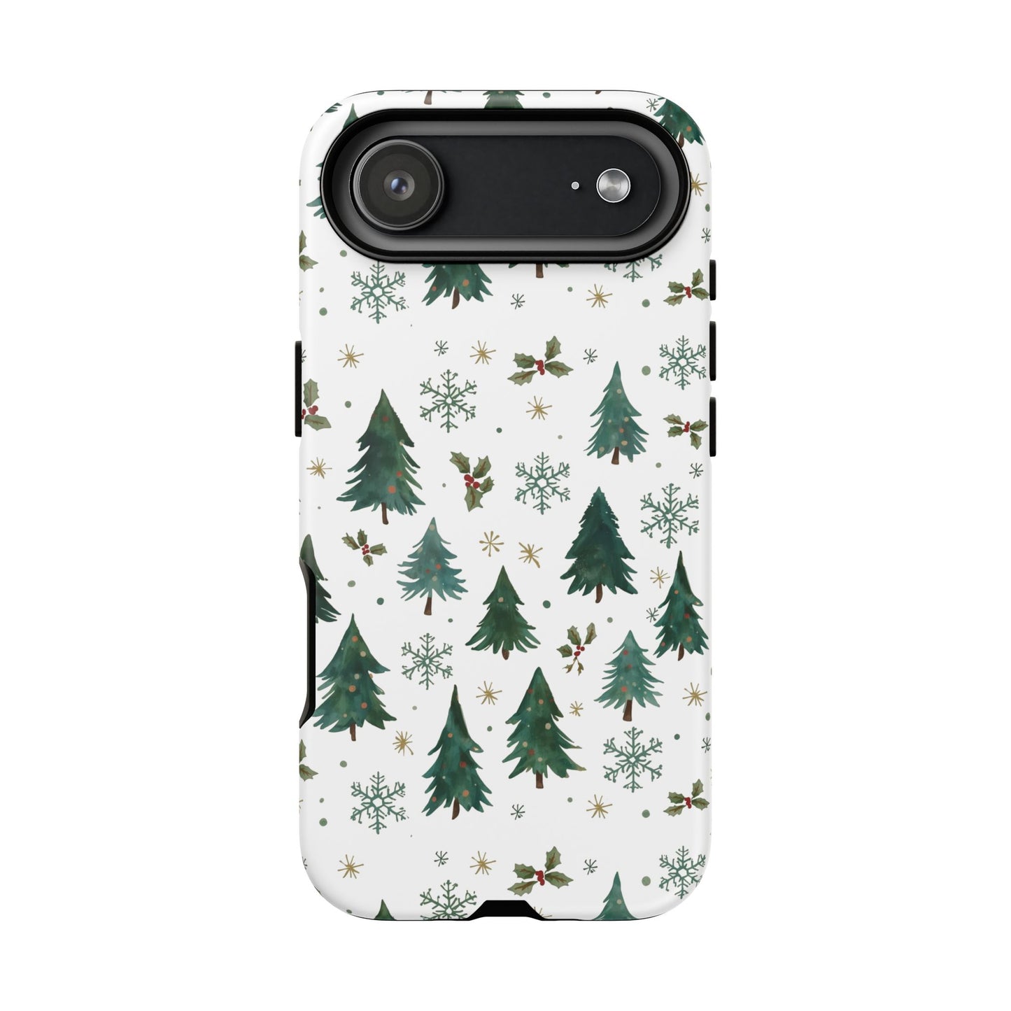 Winter Forest Phone Case, Christmas-Themed Dual Layer Phone Case for Iphone 17, 16, 15 & Samsung