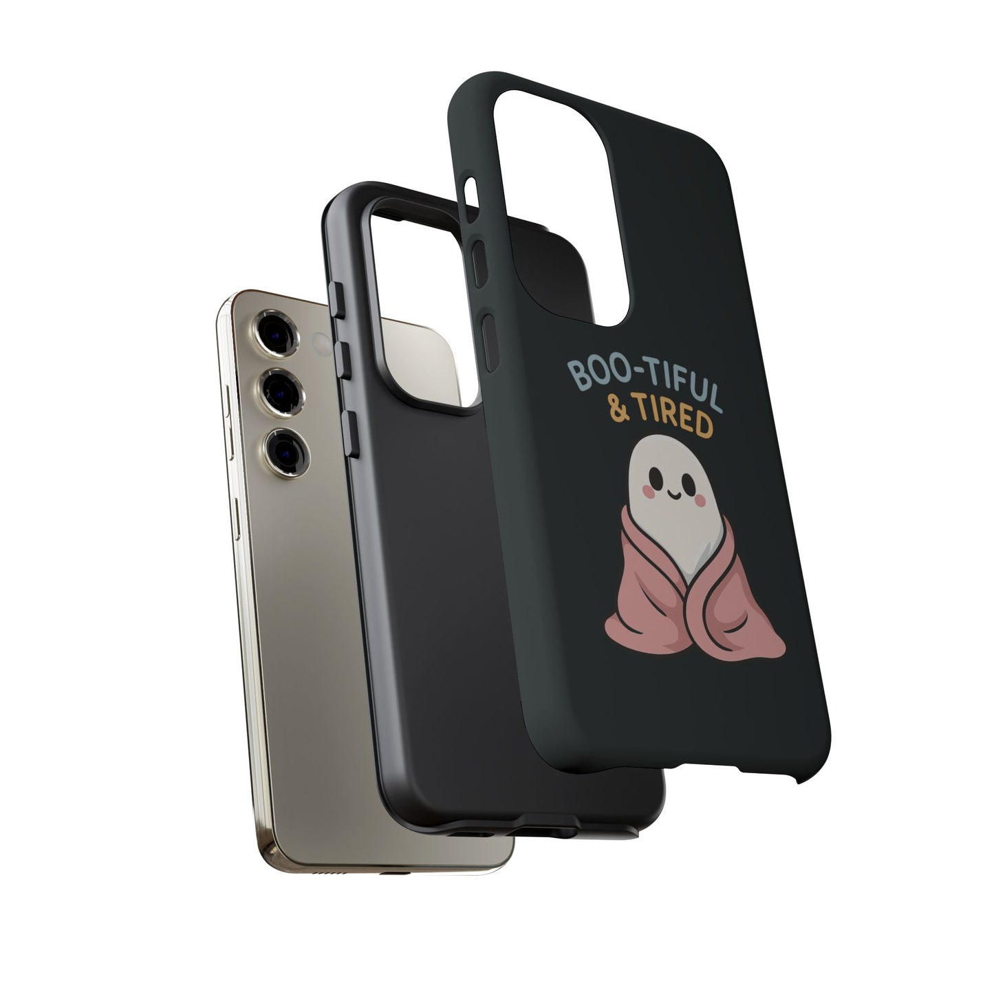 Boo-tiful & Tired Phone Case, Halloween-Themed Design