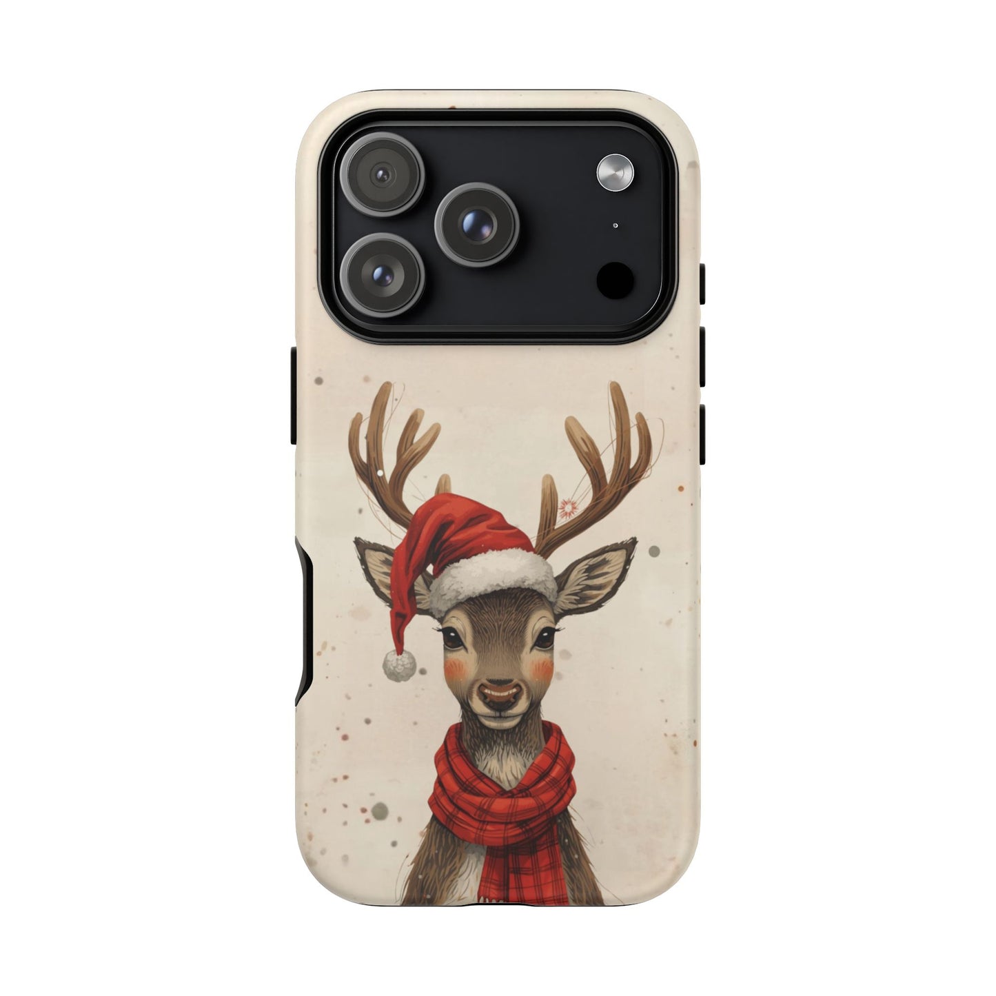 Christmas Reindeer Phone Case, Dual Layer Phone Case for Iphone 17, 16, 15, 14, 13, 12, 11