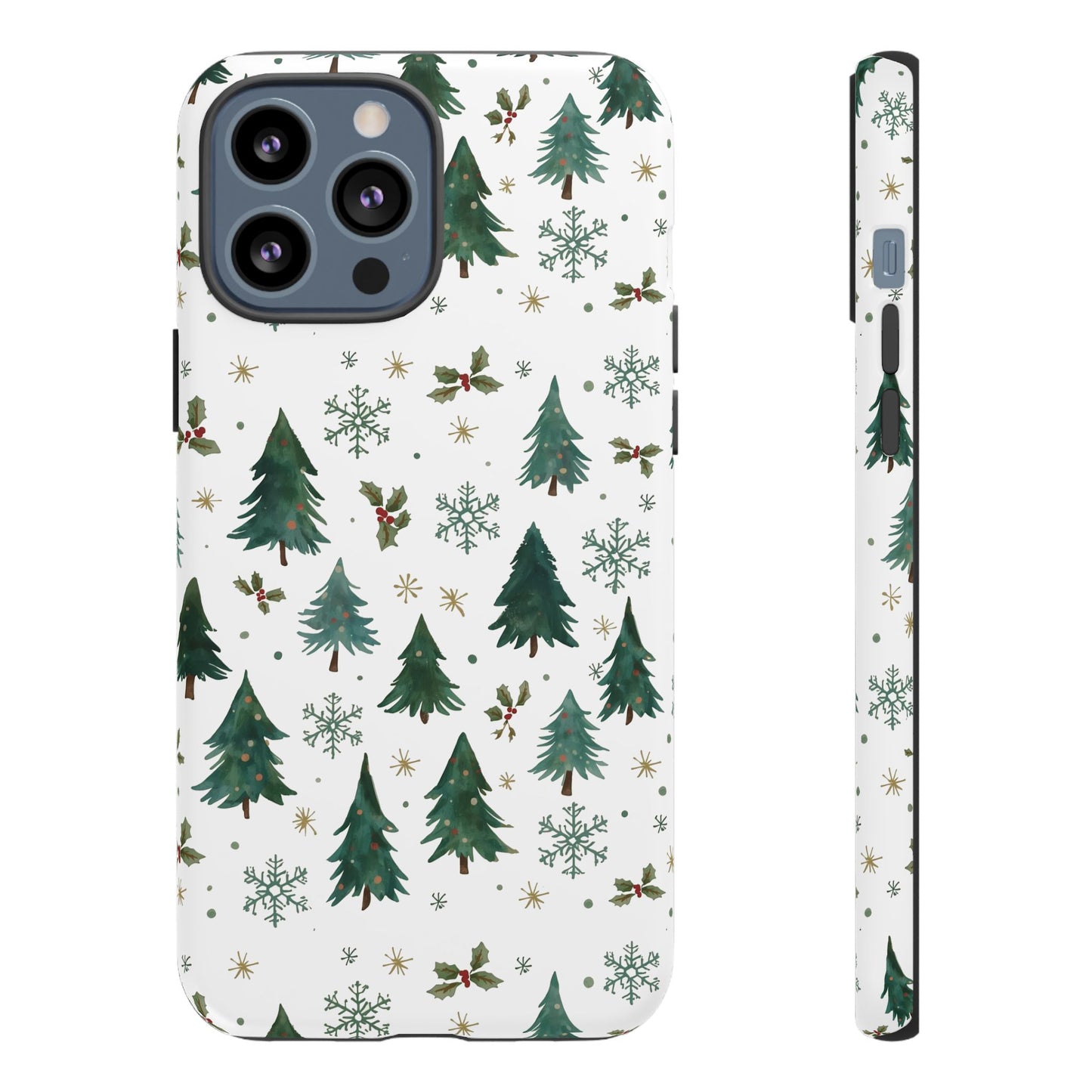 Winter Forest Phone Case, Christmas-Themed Dual Layer Phone Case for Iphone 17, 16, 15 & Samsung