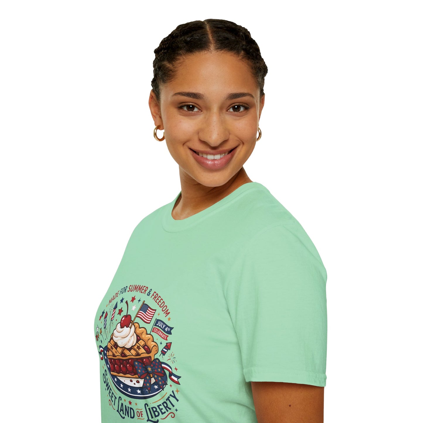 Sweet Land of Liberty Pie T-Shirt — Patriotic 4th of July Dessert Graphic Tee
