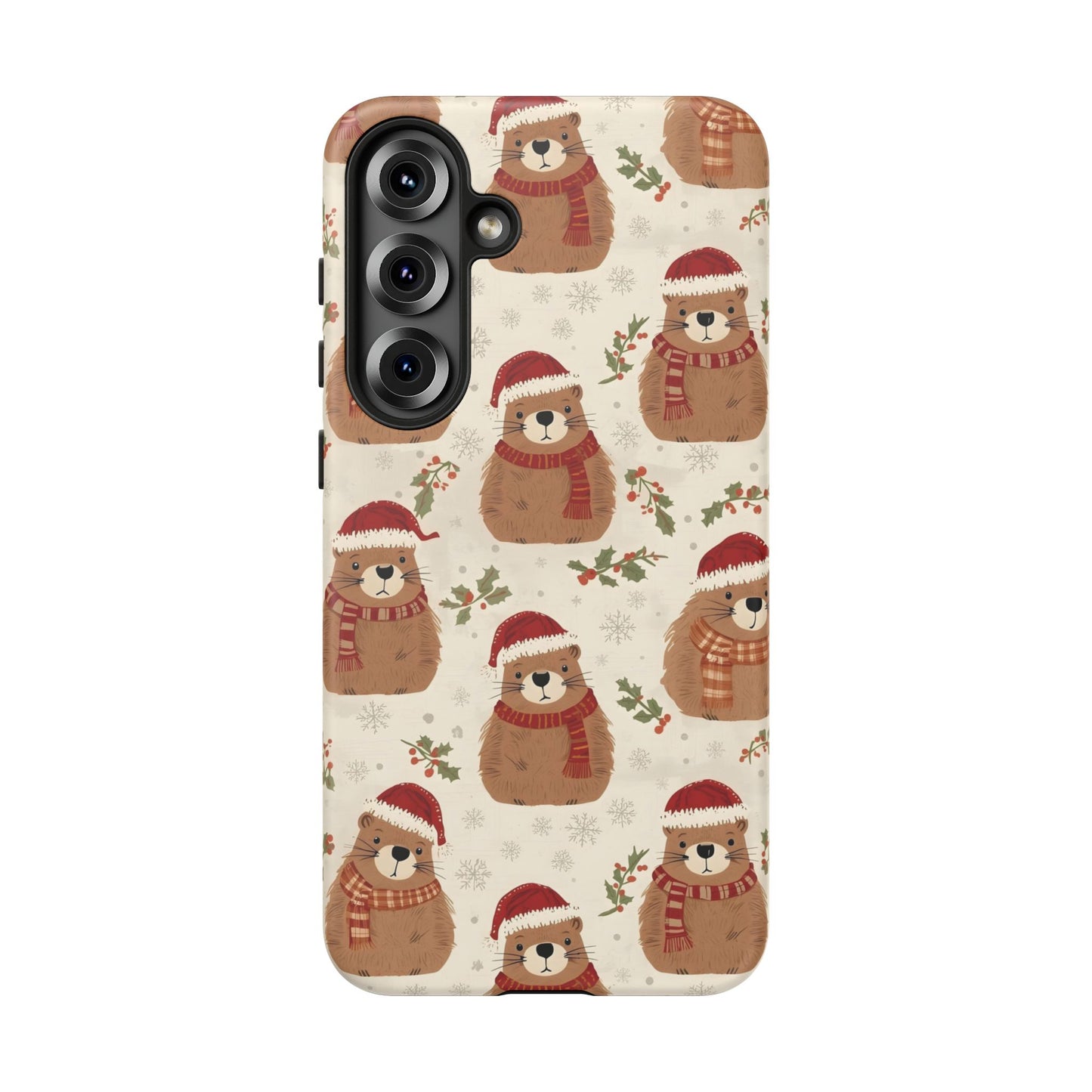 Christmas Phone Case, Cute Capybara Phone Case for Iphone 17, 16, 15, 14, 13, 12, 11 & Samsung