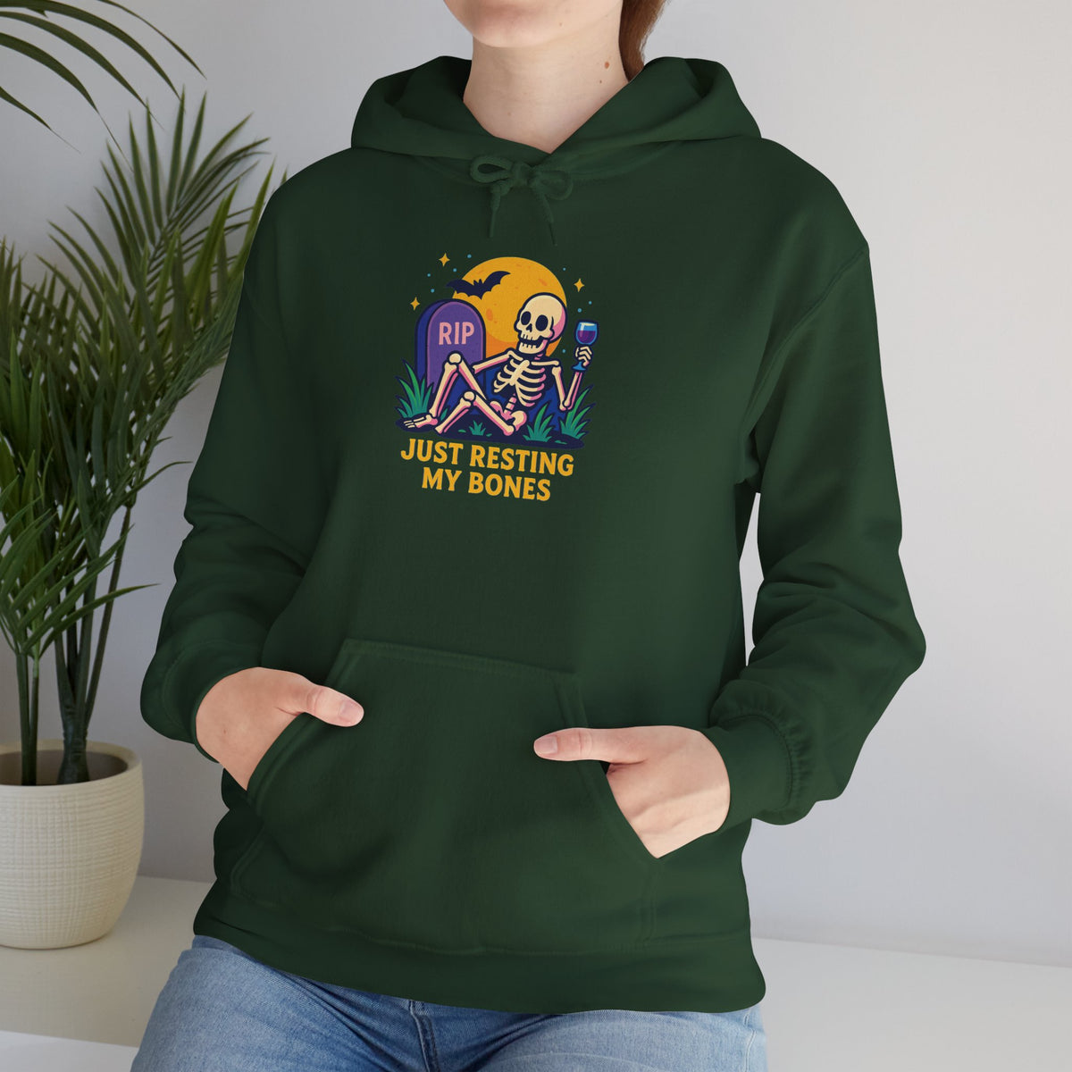 Halloween Skeleton Hoodie, Cozy Unisex Sweatshirt