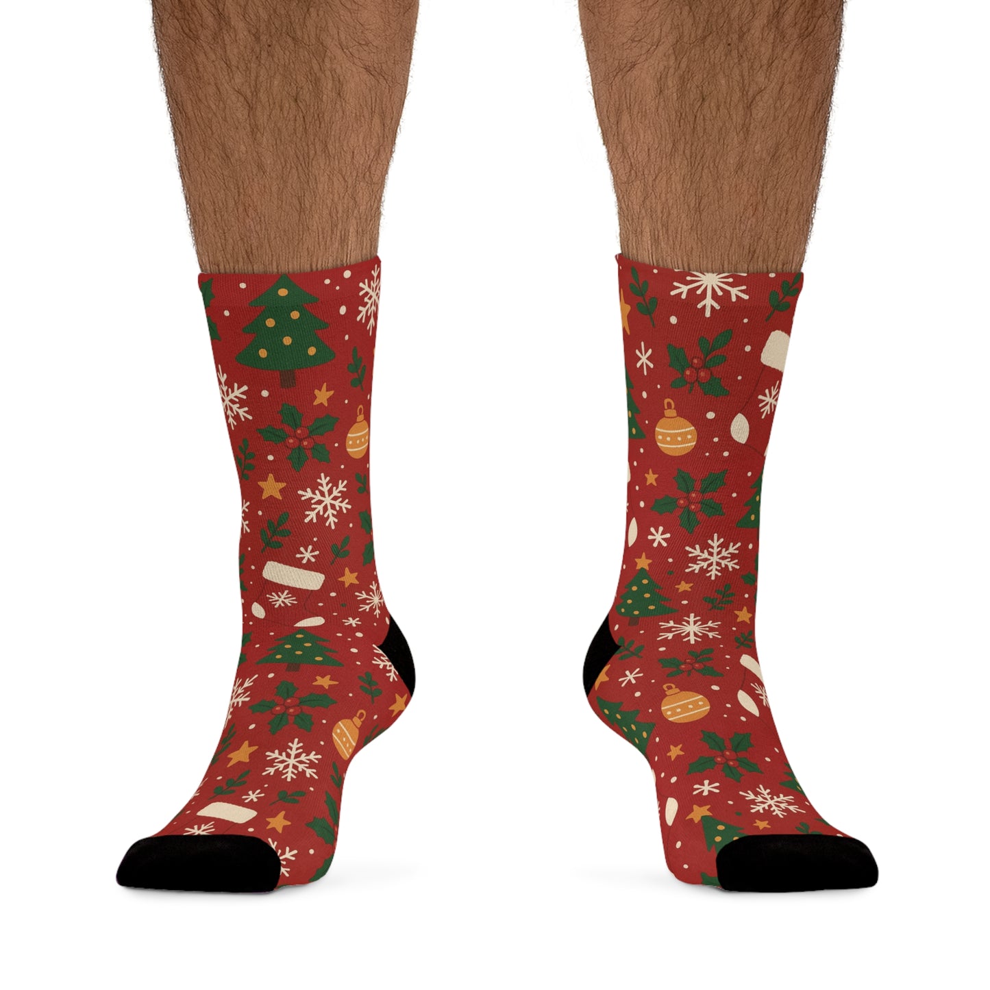 Festive Holiday Socks, Christmas Gift Socks, Eco-Friendly Stocking Stuffers, Winter Wear, Cozy Recycled Socks