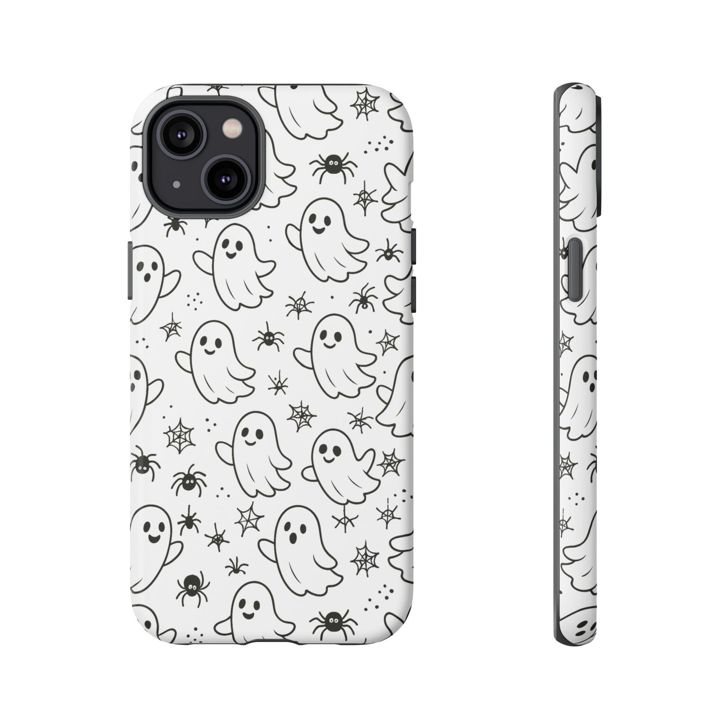 Ghostly Phone Case, Cute Halloween Phone Cover, Tough Phone Case, Spooky Phone Accessory, Ghost Pattern Design