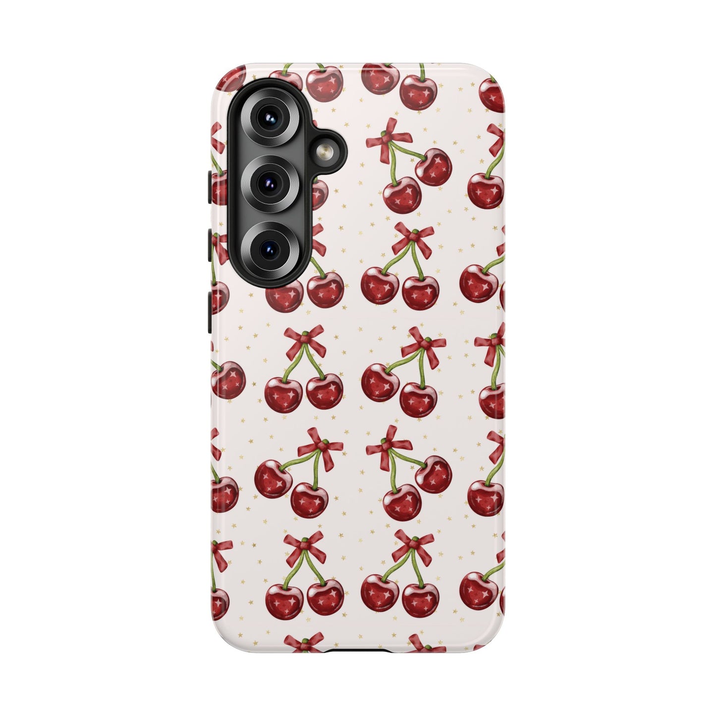 Cherry Pattern Phone Case — Cute Red Cherry Protective Phone Cover