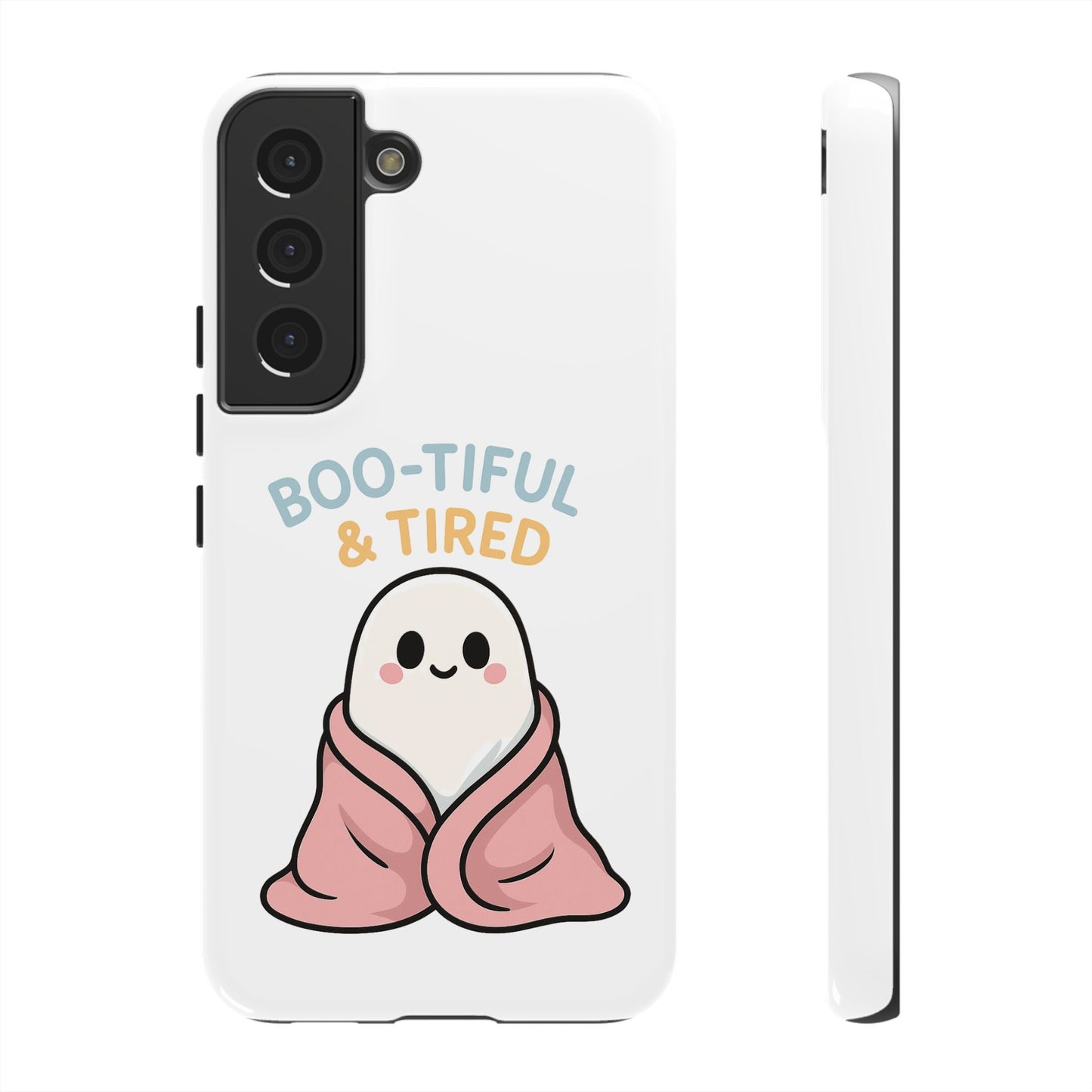 Boo-tiful & Tired Phone Case, Halloween-Themed Design