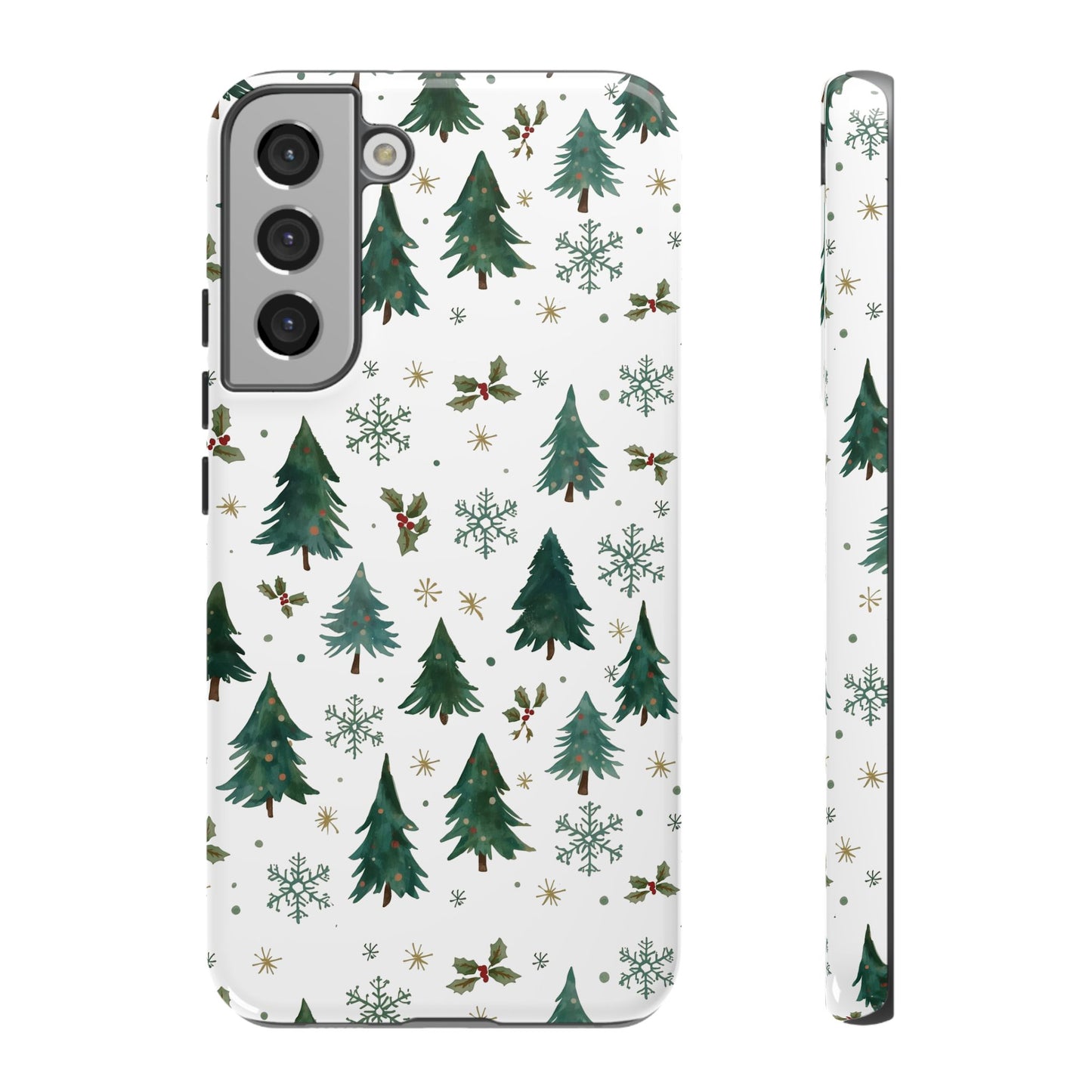 Winter Forest Phone Case, Christmas-Themed Dual Layer Phone Case for Iphone 17, 16, 15 & Samsung