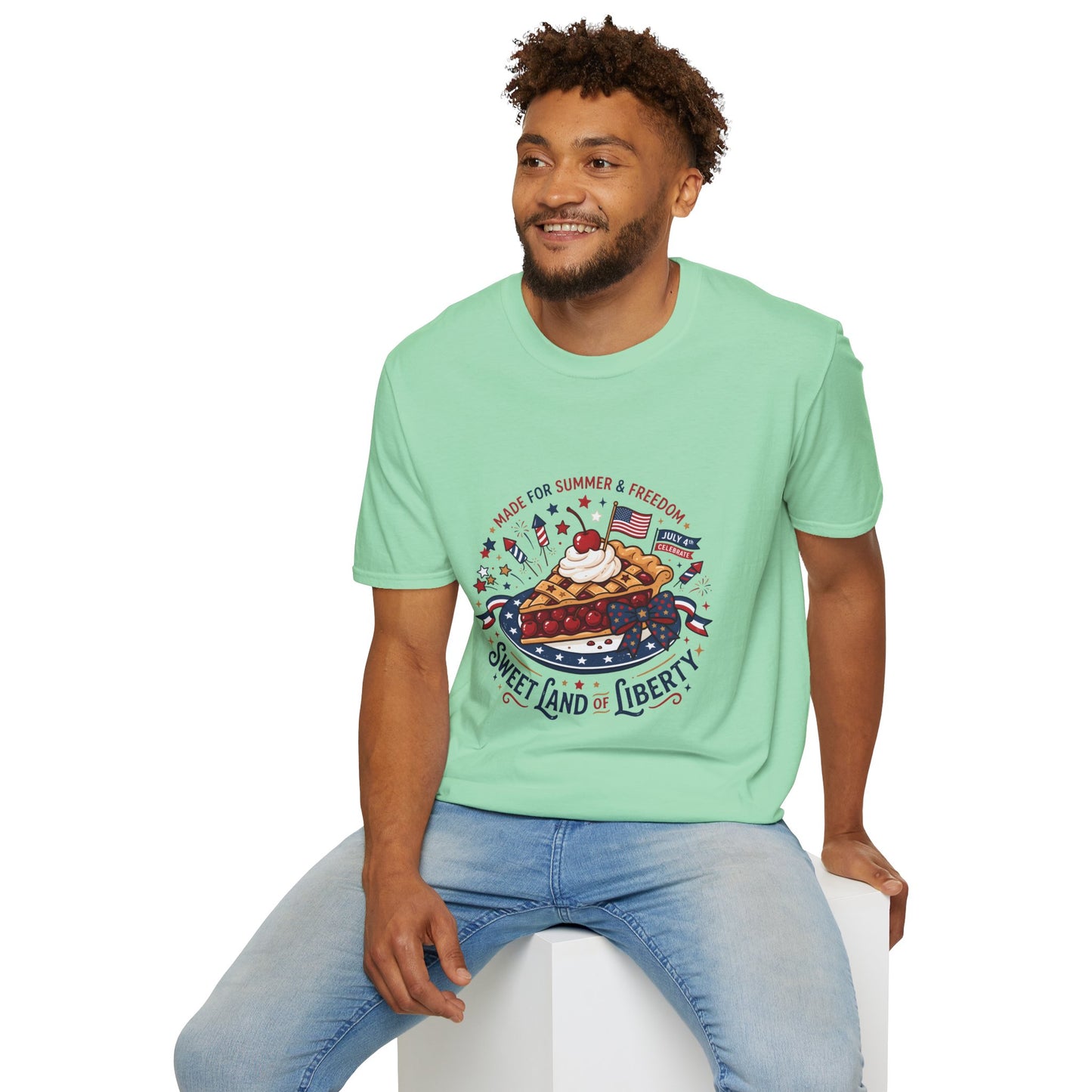 Sweet Land of Liberty Pie T-Shirt — Patriotic 4th of July Dessert Graphic Tee