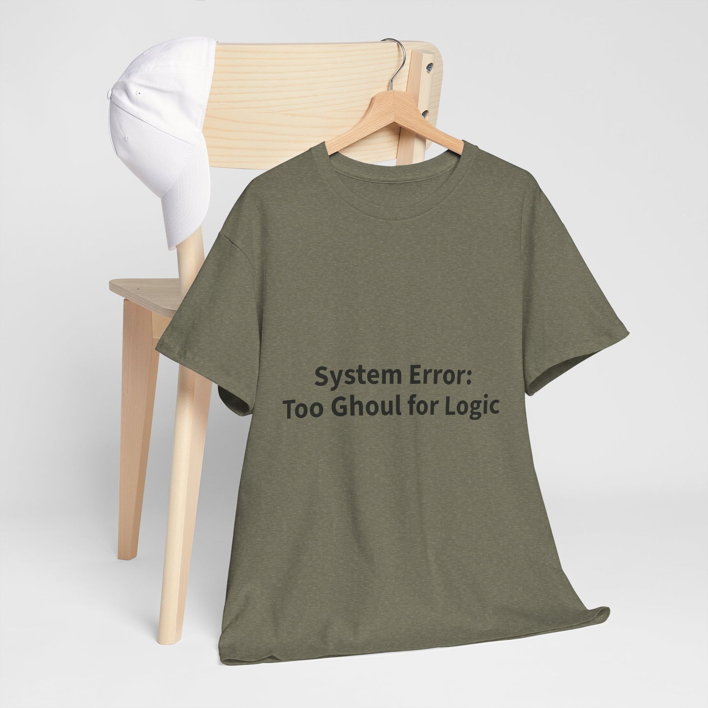 System Error Tee - Unisex Heavy Cotton Shirt, Perfect for Halloween, Geeky Fun