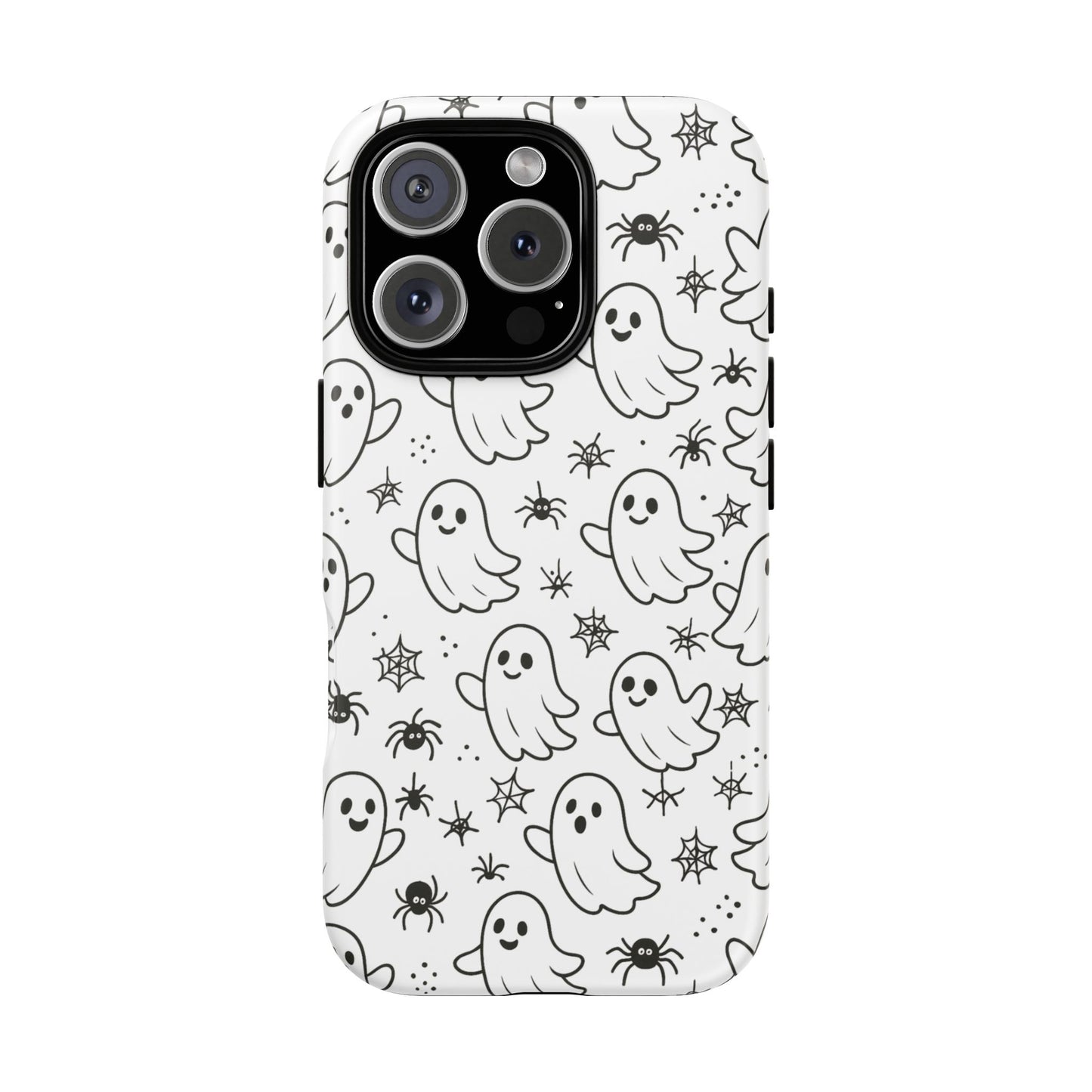 Ghostly Phone Case, Cute Halloween Phone Cover, Tough Phone Case, Spooky Phone Accessory, Ghost Pattern Design