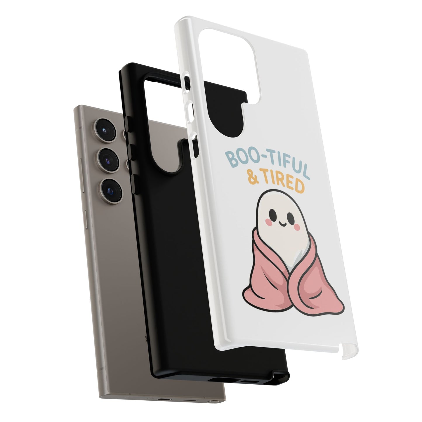 Boo-tiful & Tired Phone Case, Halloween-Themed Design