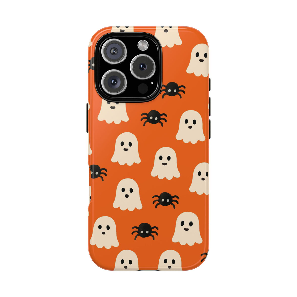 Cute Halloween Phone Case with Ghosts and Spiders, Spooky Gift, Fall Accessory, Unique Halloween Decor, Mobile Protection