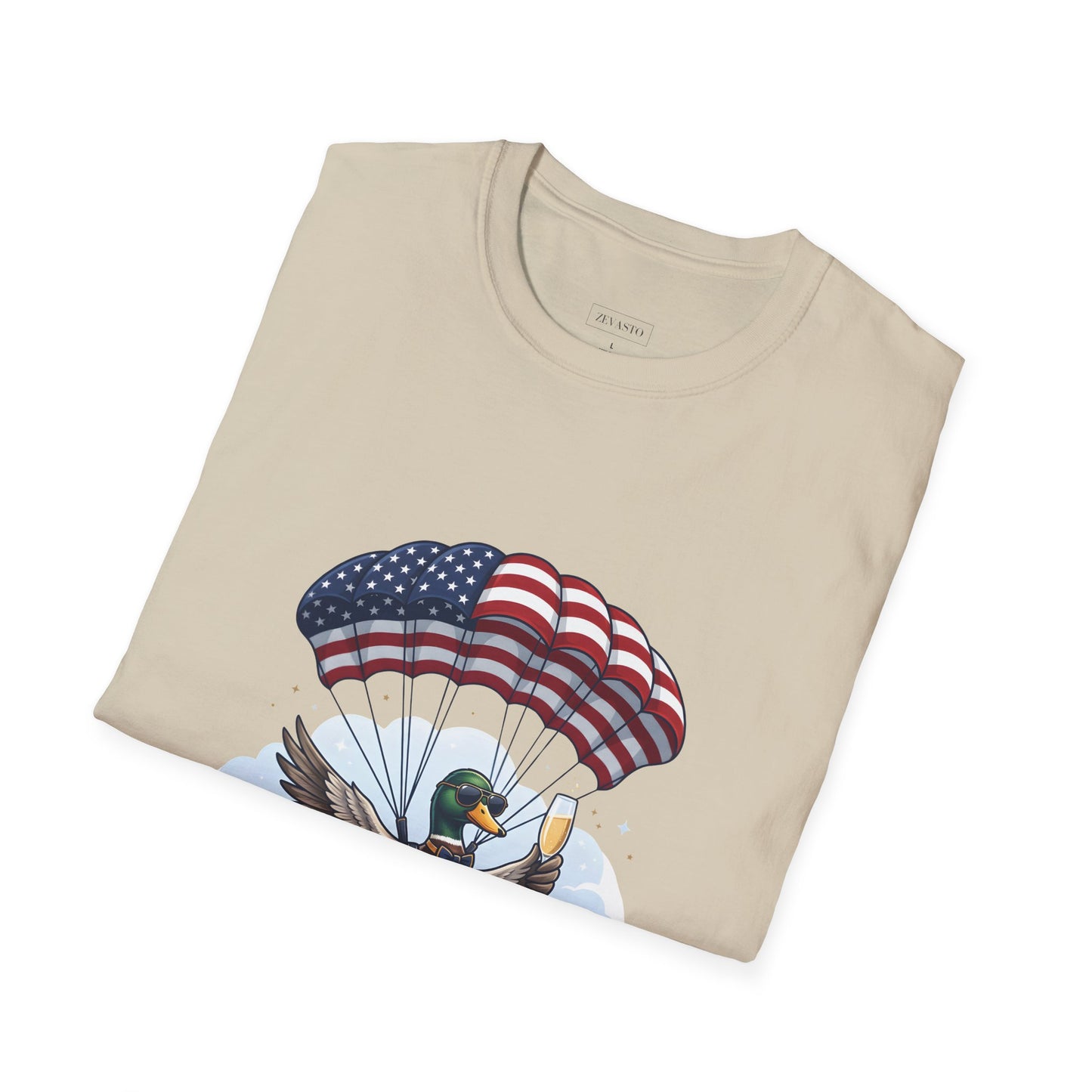 Duck Parachute T-Shirt – Celebrating 250 Years Patriotic Graphic Tee